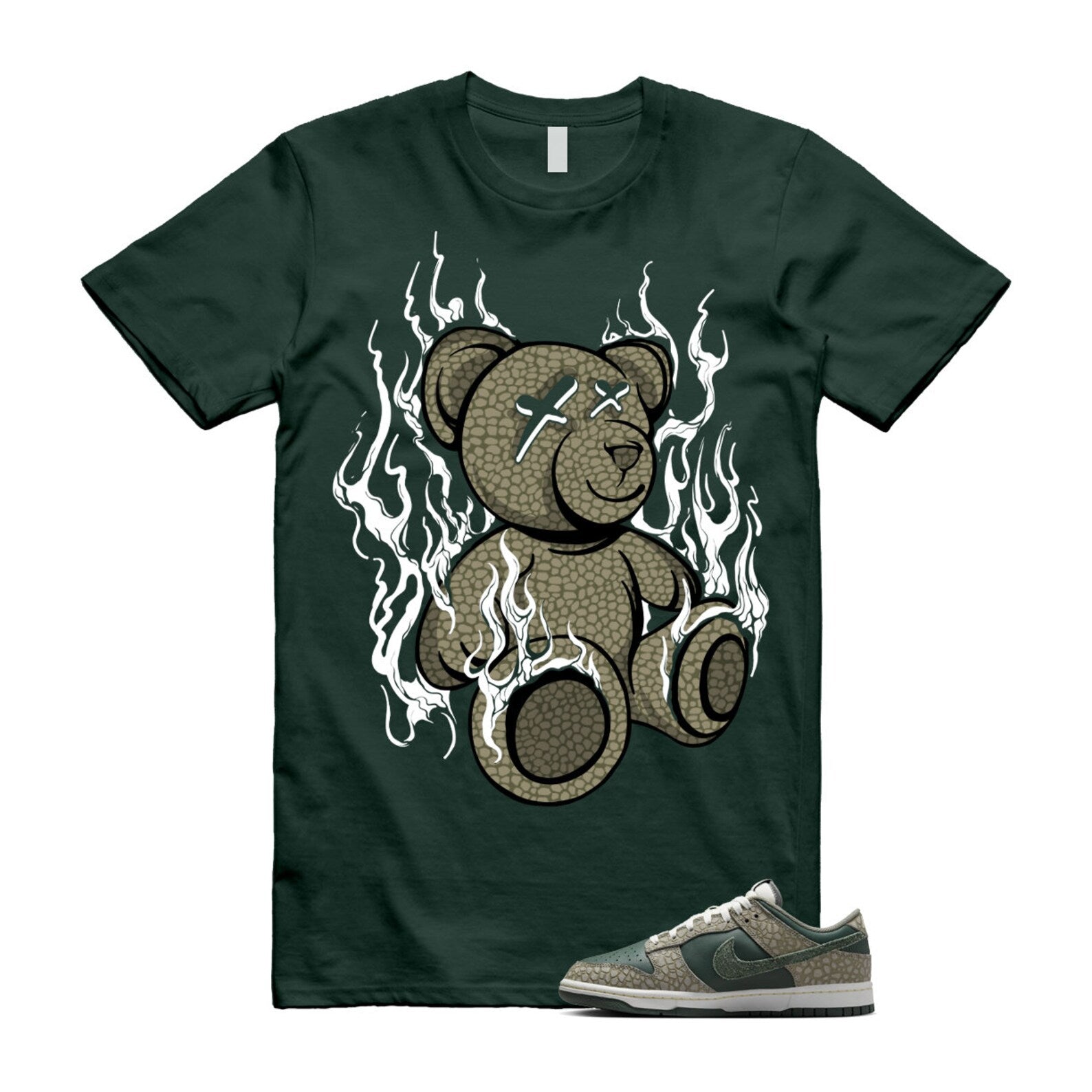 Dunk Urban Landscape 2.0 Low PRM Dark Stucco Vintage Green Summit White Alabaster T Shirt Match LIT T-Shirt, Sneaker Match Tee
