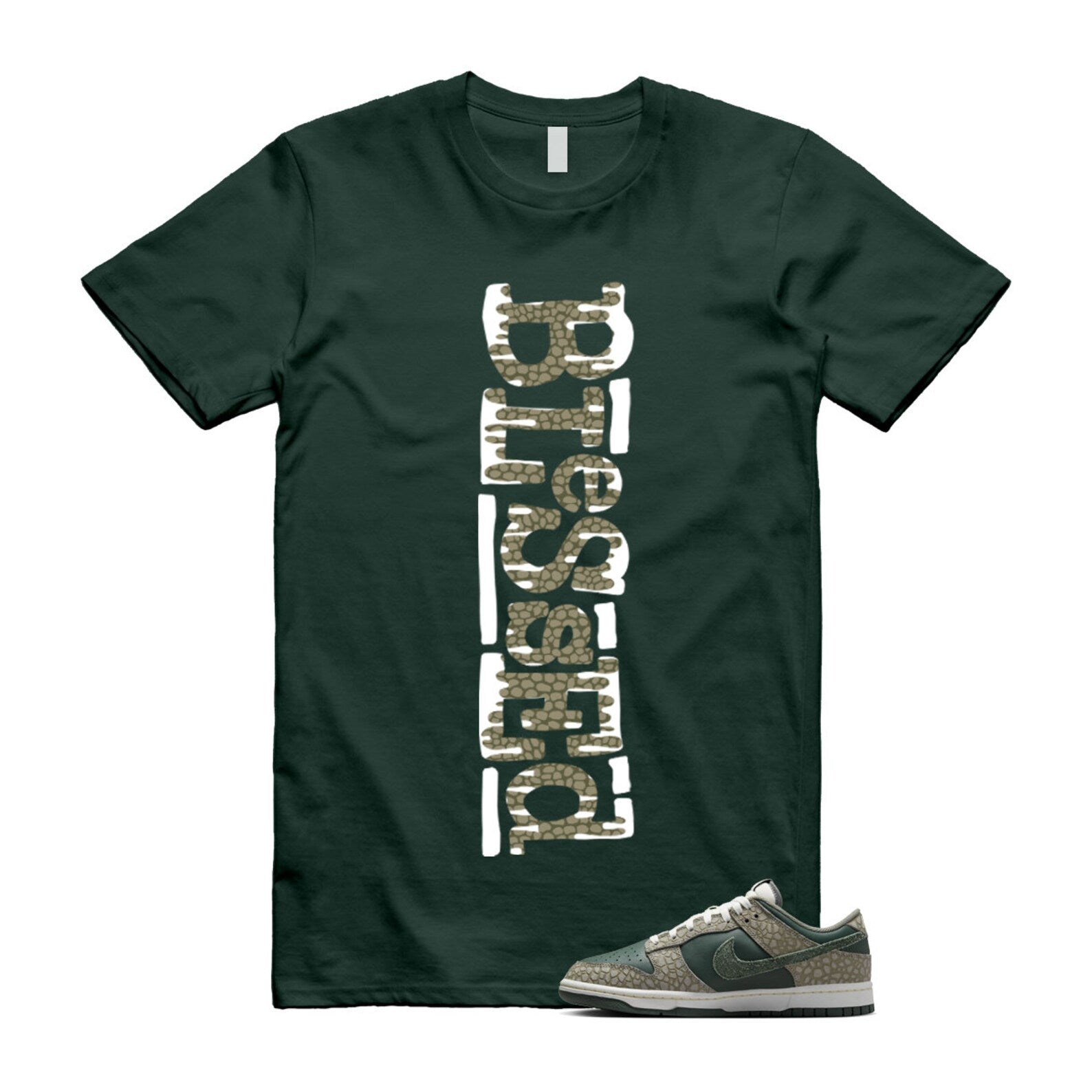Dunk Urban Landscape 2.0 Low PRM Dark Stucco Vintage Green Summit White Alabaster T Shirt Match B2 T-Shirt, Sneaker Match Tee
