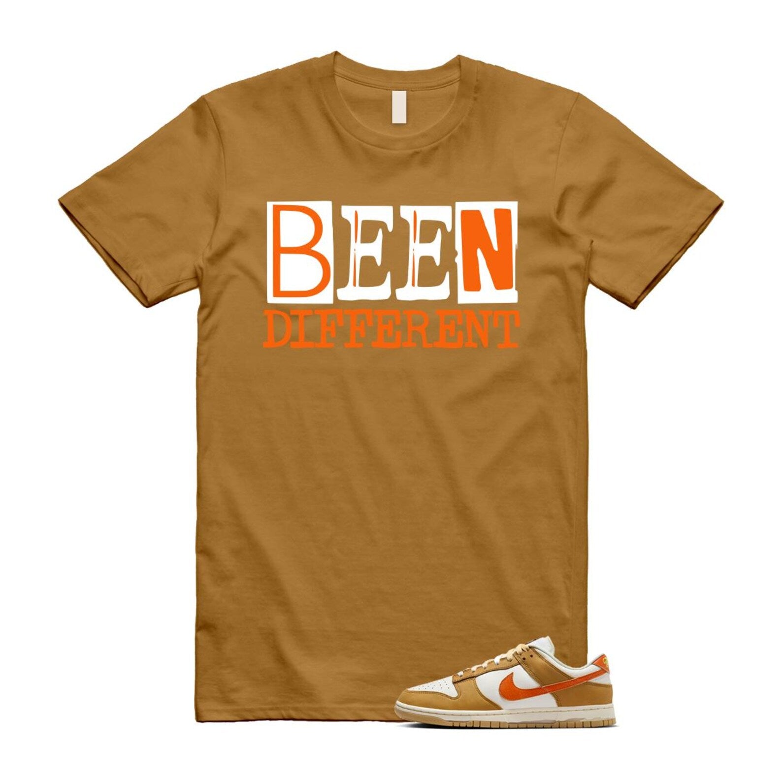 Dunk Wheat Safety Orange Sail Coconut Milk Low Retro T Shirt Match BEEN T-Shirt, Sneaker Match Tee