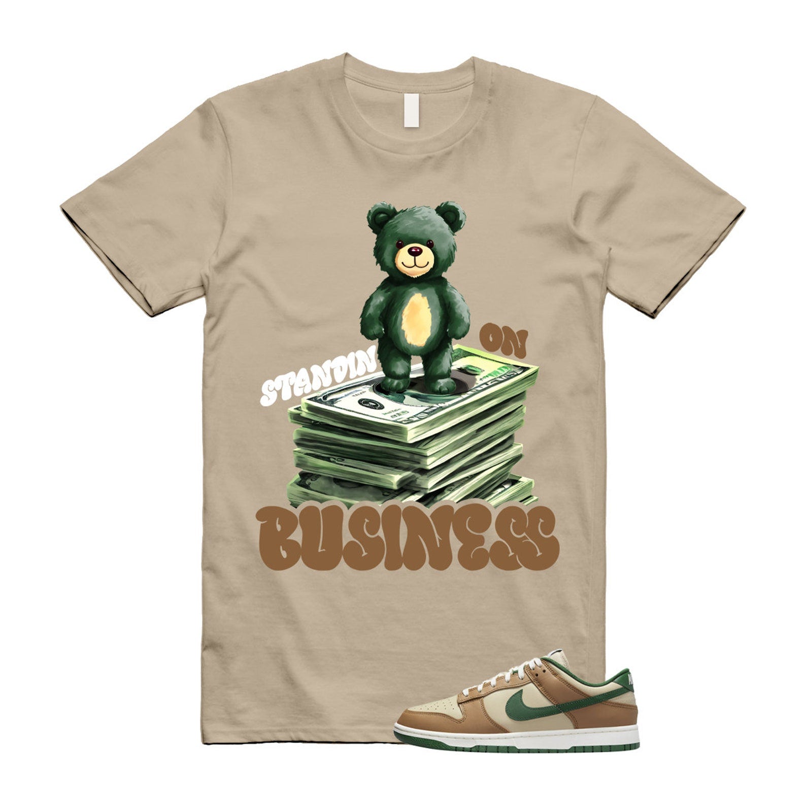 Dunk Tan Retro Rattan Gorge Green Sail Dark Driftwood Low T Shirt Match SB2 T-Shirt, Sneaker Match Tee