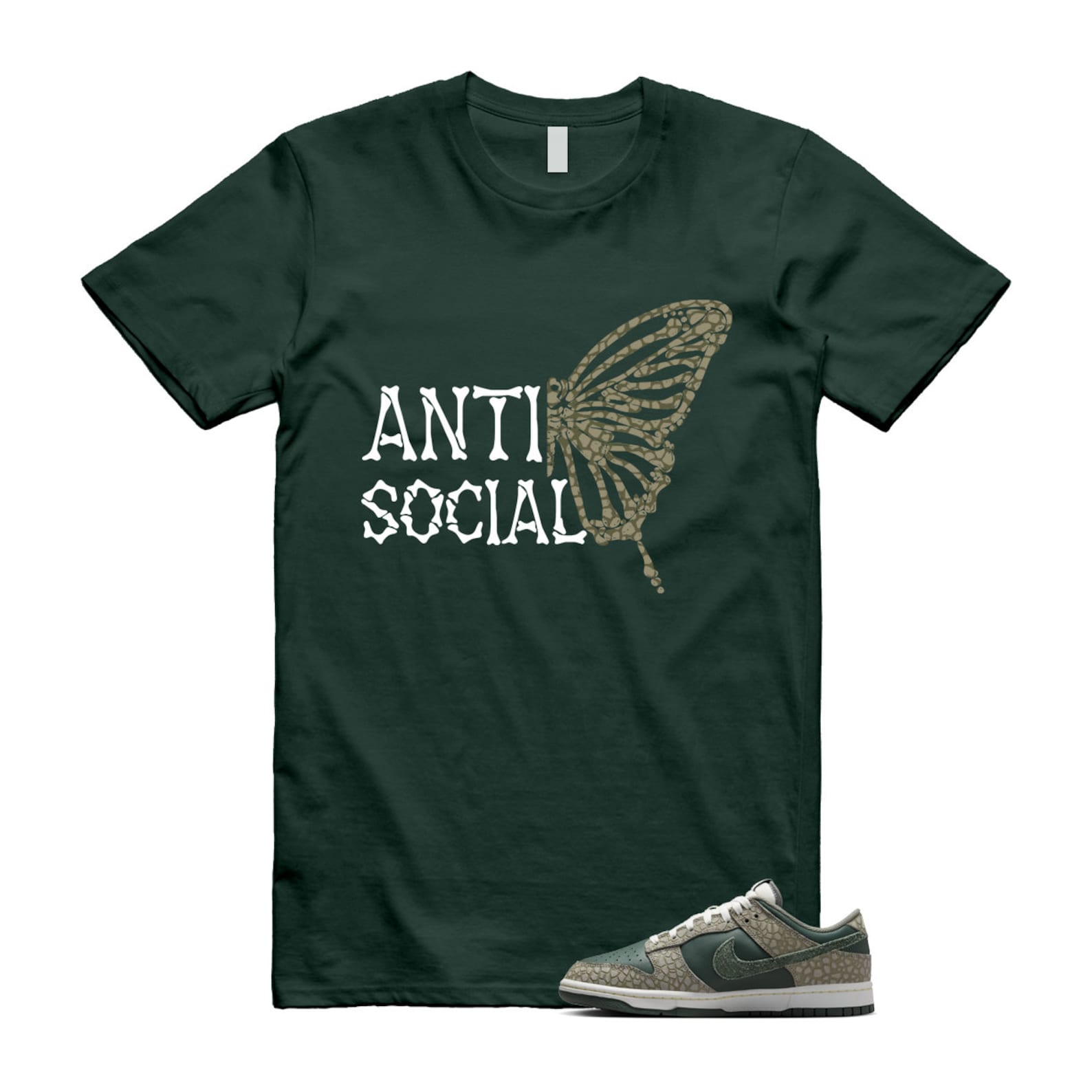 Dunk Urban Landscape 2.0 Low PRM Dark Stucco Vintage Green Summit White Alabaster T Shirt Match ASB T-Shirt, Sneaker Match Tee