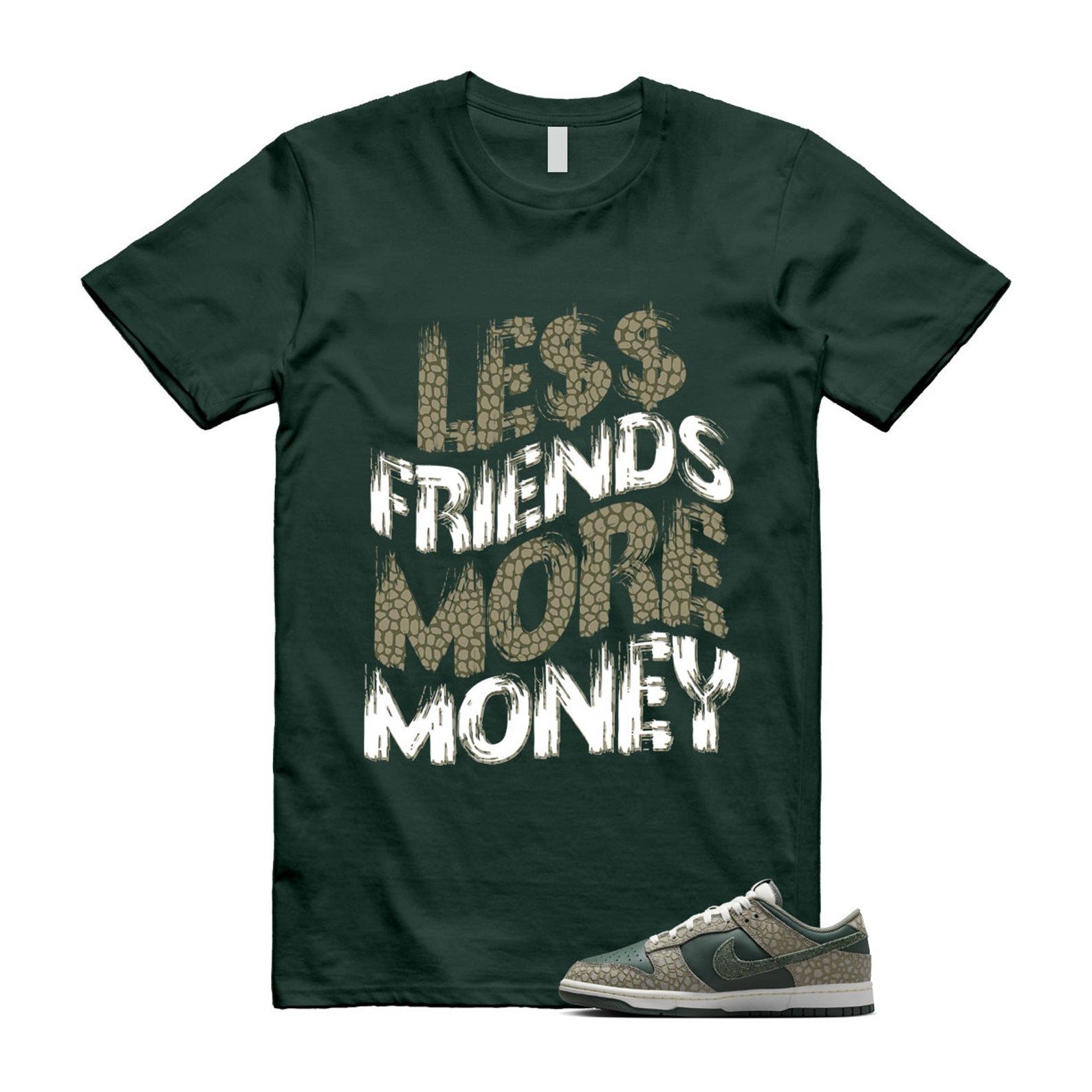 Dunk Urban Landscape 2.0 Low PRM Dark Stucco Vintage Green Summit White Alabaster T Shirt Match LF T-Shirt, Sneaker Match Tee