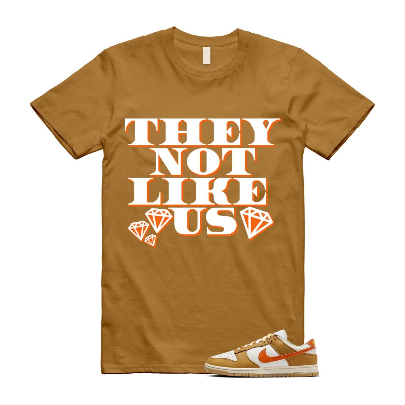 Dunk Wheat Safety Orange Sail Coconut Milk Low Retro T Shirt Match US2 T-Shirt, Sneaker Match Tee