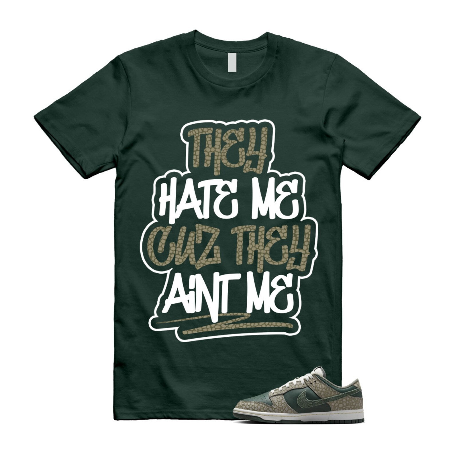 Dunk Urban Landscape 2.0 Low PRM Dark Stucco Vintage Green Summit White Alabaster T Shirt Match AINT ME T-Shirt, Sneaker Match Tee