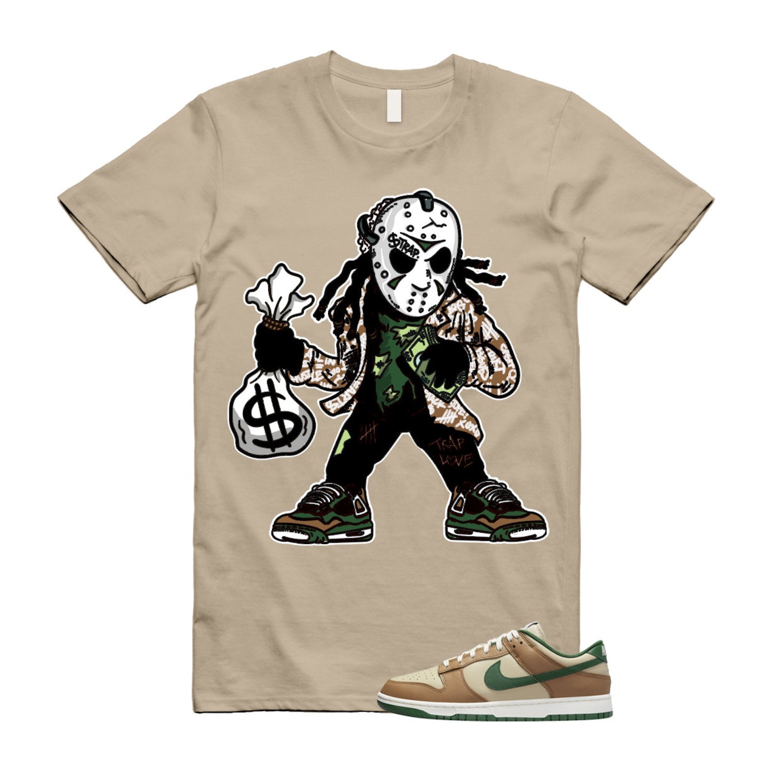 Dunk Tan Retro Rattan Gorge Green Sail Dark Driftwood Low T Shirt Match JASON T-Shirt, Sneaker Match Tee