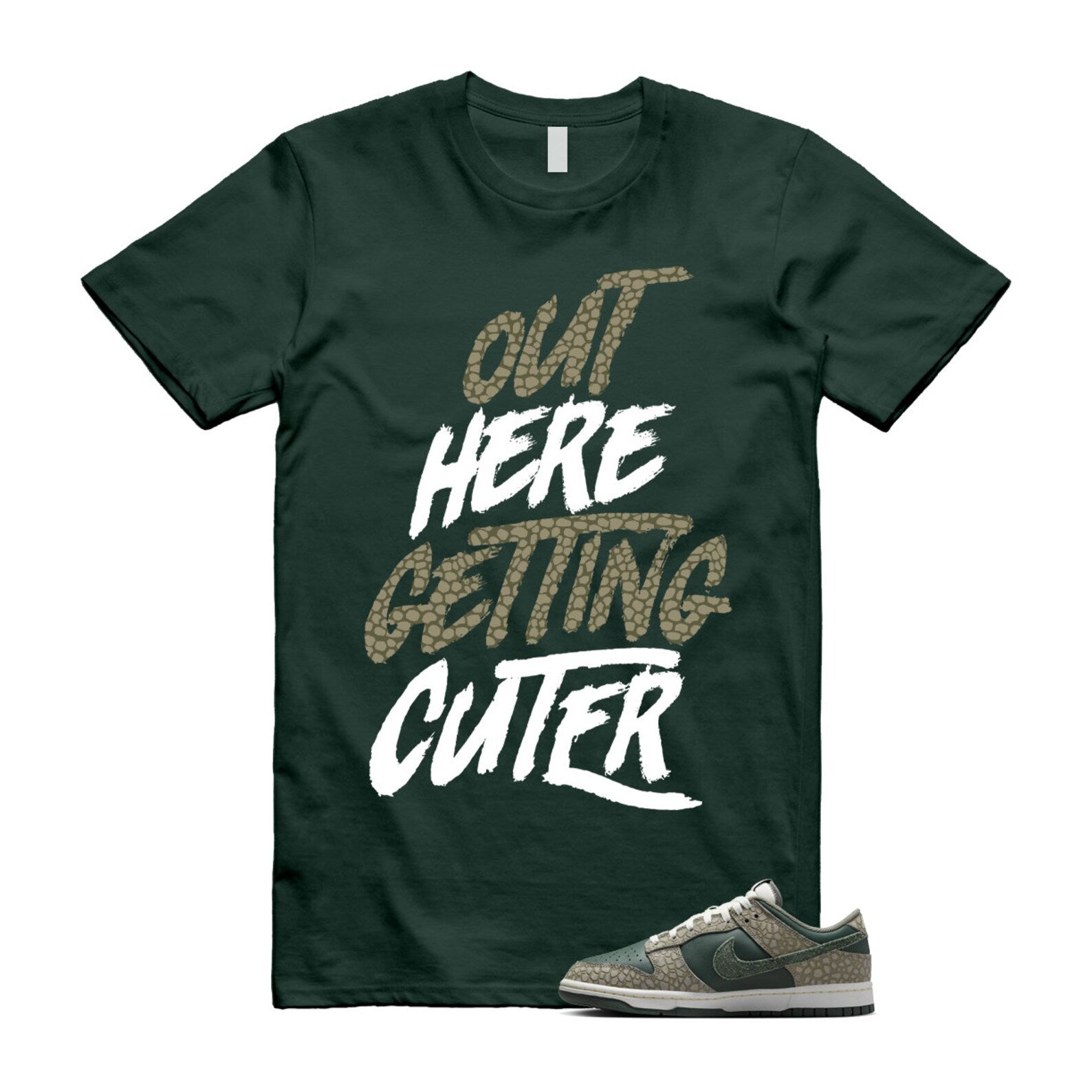 Dunk Urban Landscape 2.0 Low PRM Dark Stucco Vintage Green Summit White Alabaster T Shirt Match CUTER T-Shirt, Sneaker Match Tee