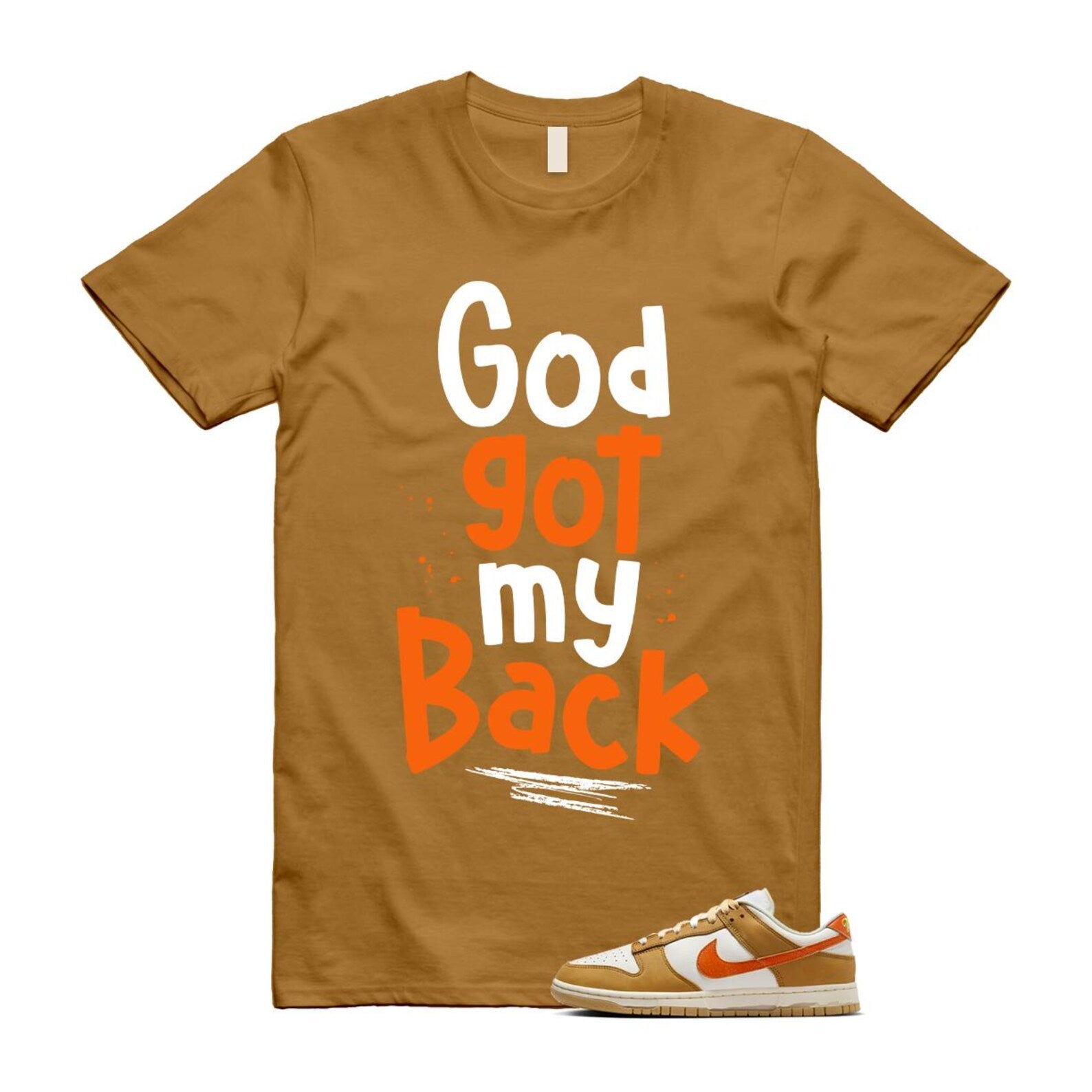 Dunk Wheat Safety Orange Sail Coconut Milk Low Retro T Shirt Match GOD T-Shirt, Sneaker Match Tee