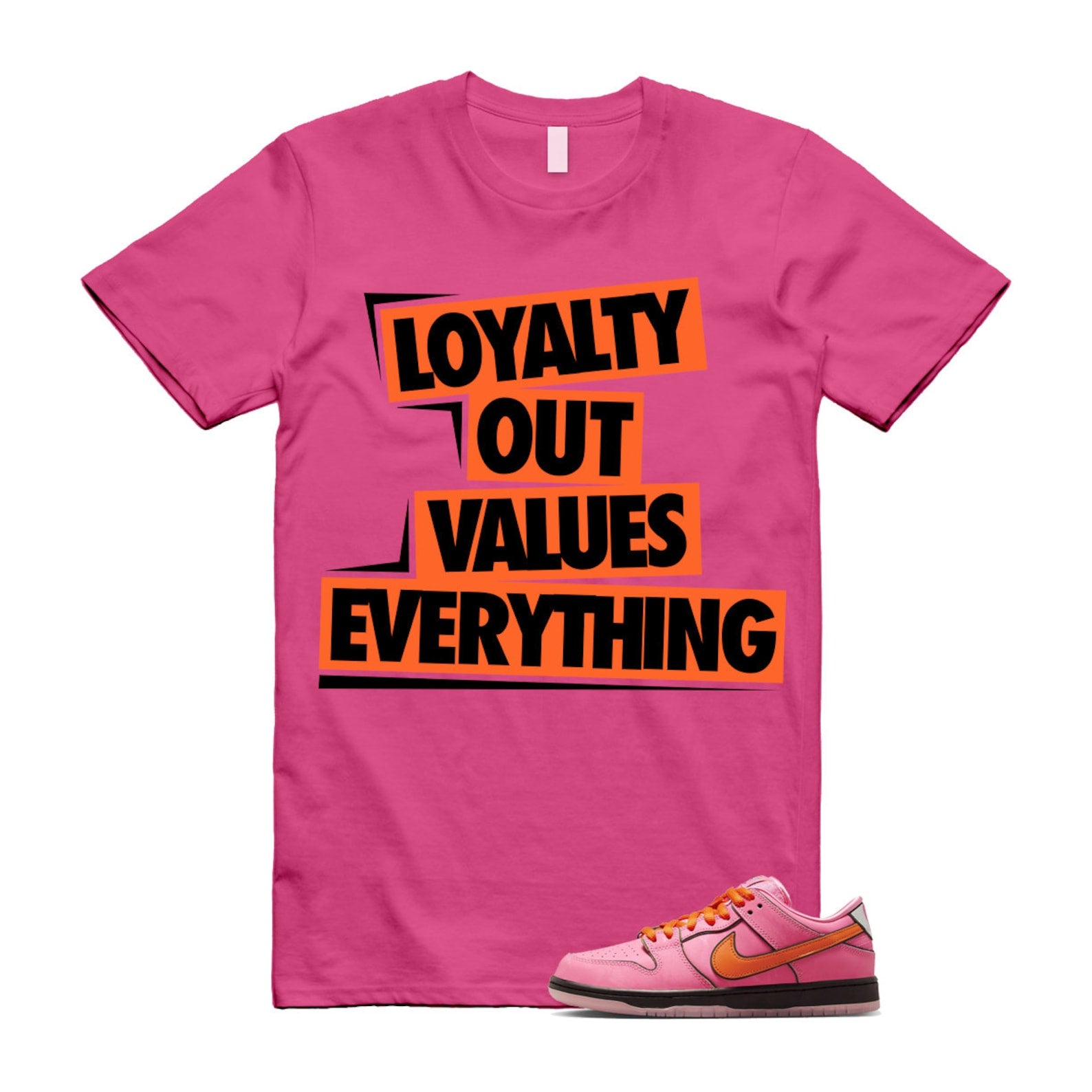 Dunk Blossom The Power Girls Lotus Pink Digital Medium Soft Black T Shirt Match LOVE ,FD2631-600 T-Shirt, Sneaker Match Tee