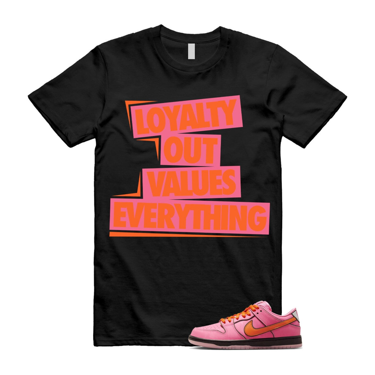 Dunk Blossom The Power Girls Lotus Pink Digital Medium Soft Black T Shirt Match LOVE ,FD2631-600 T-Shirt, Sneaker Match Tee