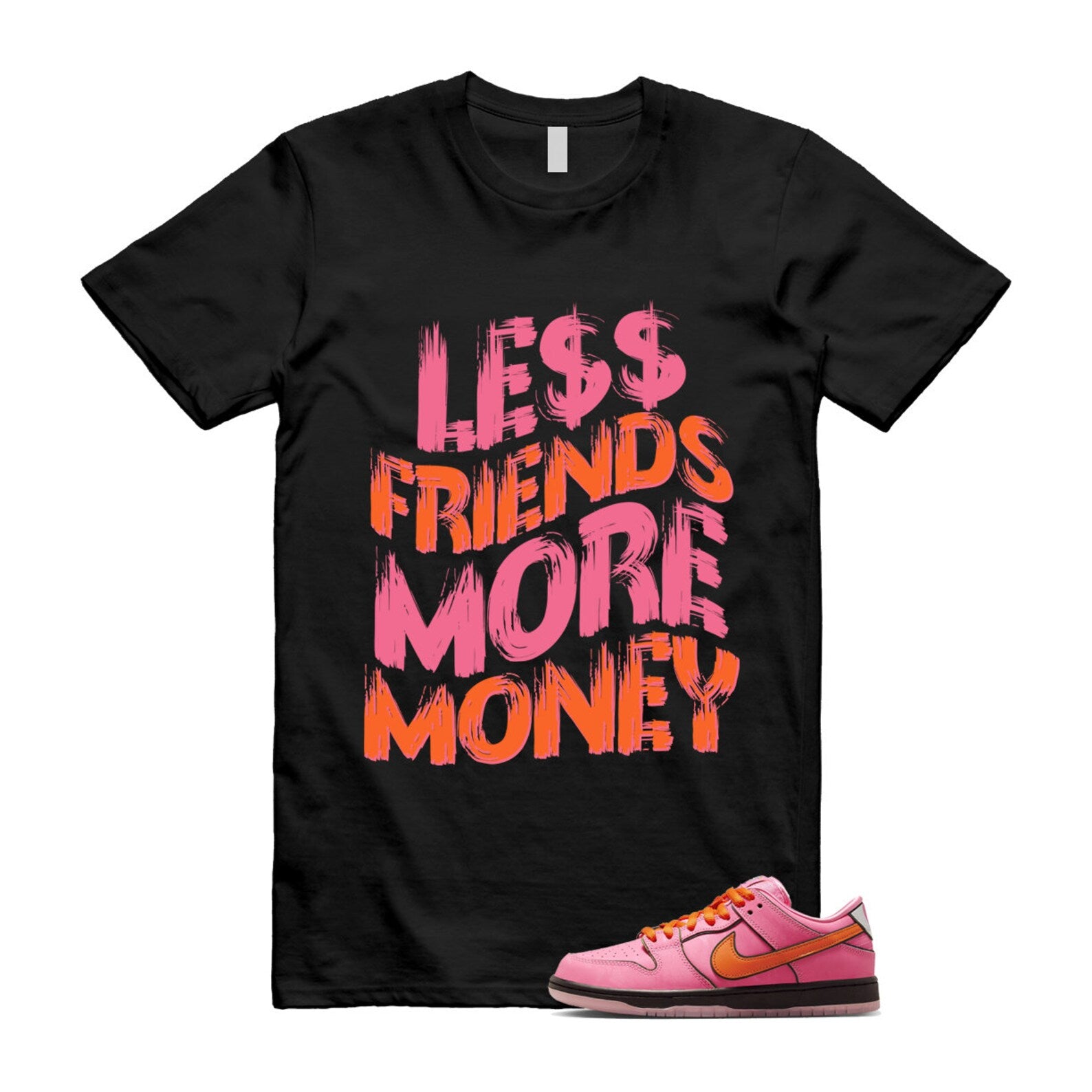 Dunk Blossom The Power Girls Lotus Pink Digital Medium Soft Black T Shirt Match LF ,FD2631-600 T-Shirt, Sneaker Match Tee
