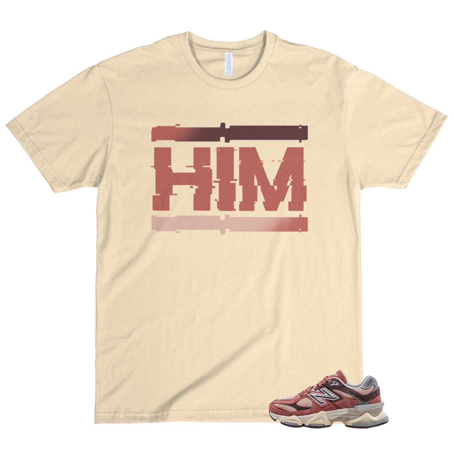 New Balance 9060 Cherry Blossom Mineral Red Truffle Rain Cloud T Shirt Match HIM T-Shirt, Sneaker Match Tee