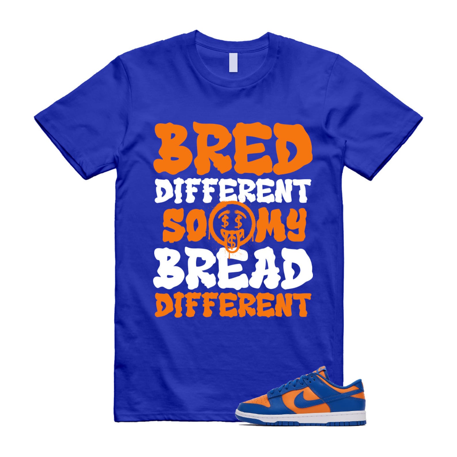 Dunk Knicks Team Royal Blue Orange Low Bright Ceramic T Shirt Match BDBD ,DV0833-800 T-Shirt, Sneaker Match Tee