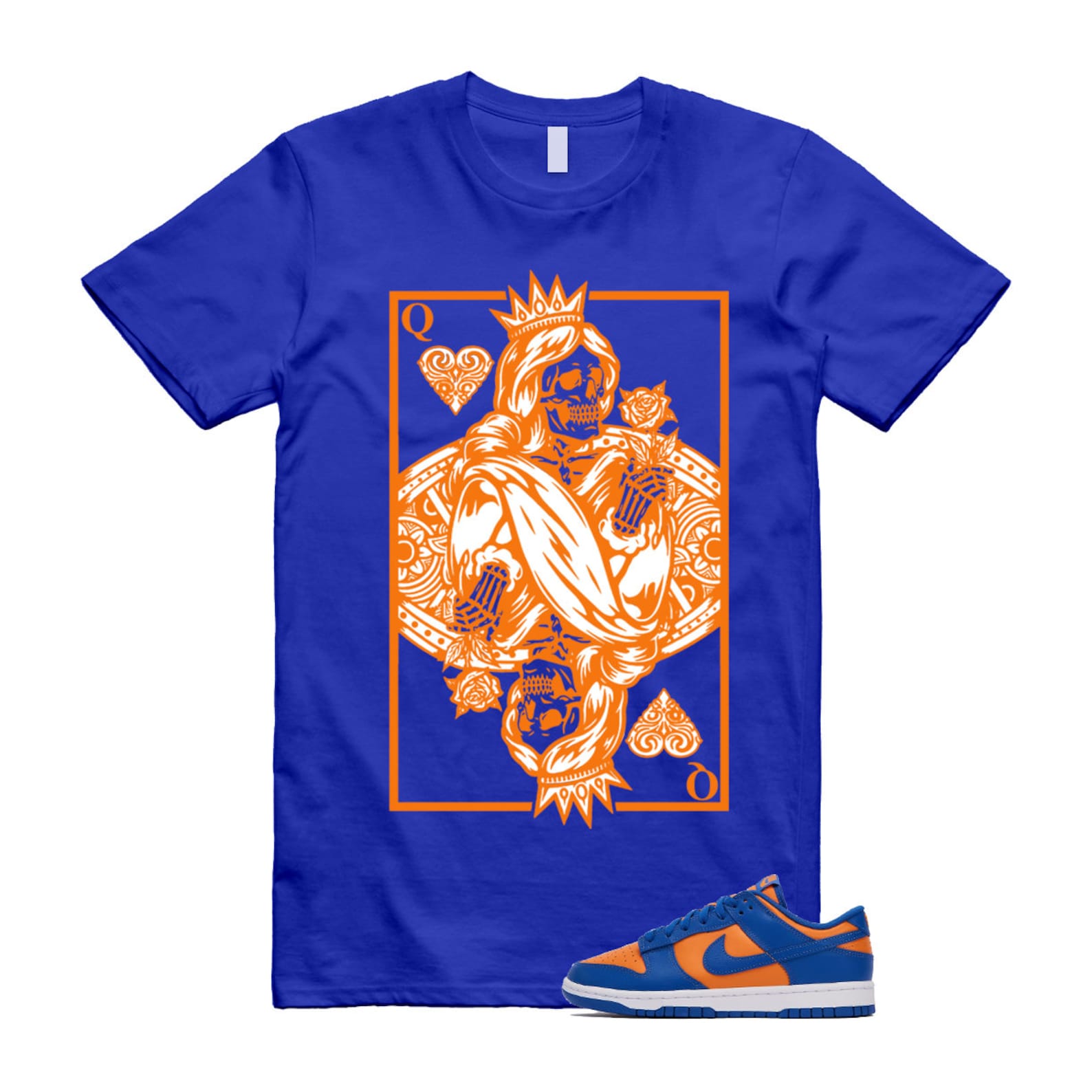 Dunk Knicks Team Royal Blue Orange Low Bright Ceramic T Shirt Match QC ,DV0833-800 T-Shirt, Sneaker Match Tee