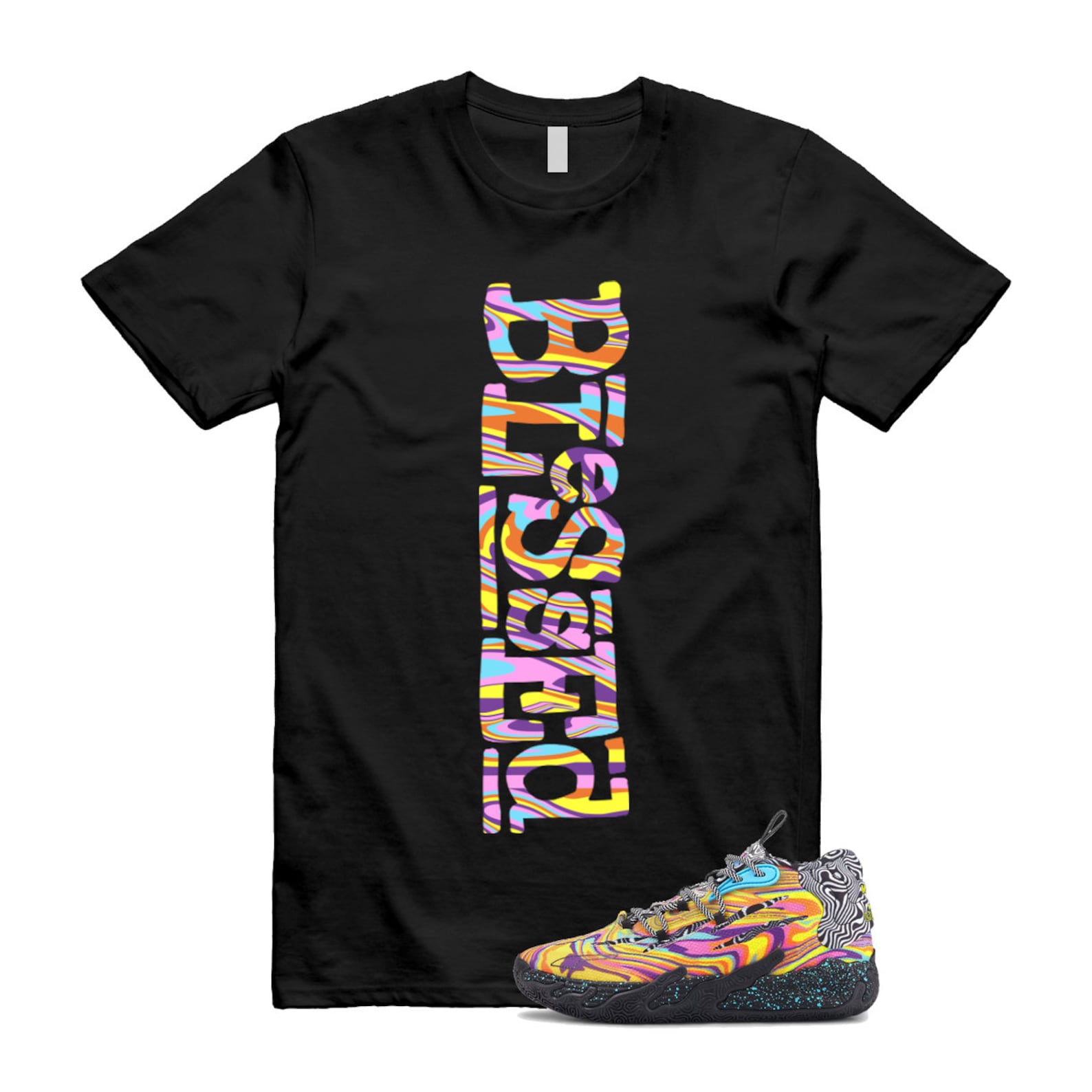 Dexter LaMelo Ball MB.03 Lab Poison Pink Fluro Orange Pes T Shirt Match B2 ,379330-01 T-Shirt, Sneaker Match Tee
