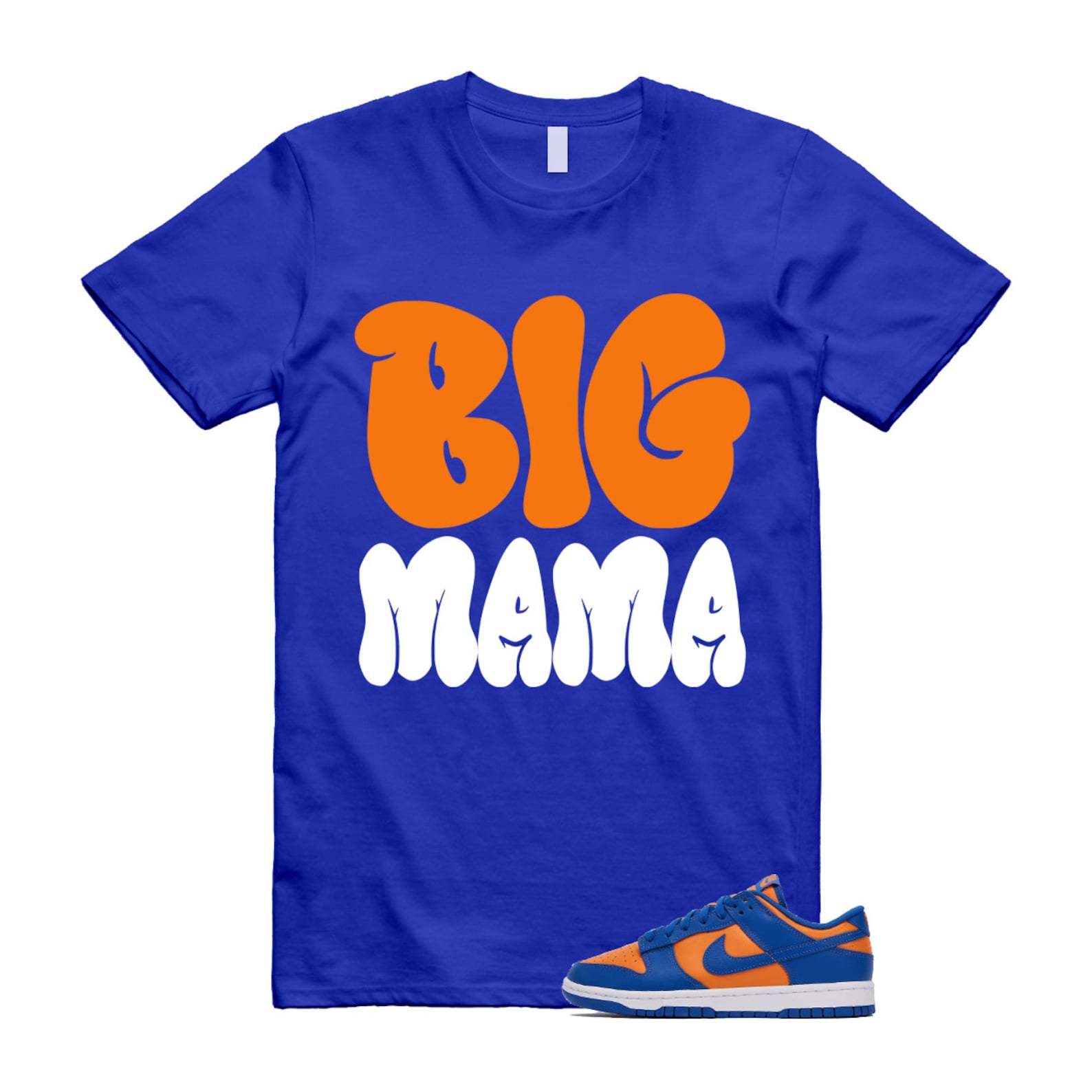 Dunk Knicks Team Royal Blue Orange Low Bright Ceramic T Shirt Match MAMA ,DV0833-800 T-Shirt, Sneaker Match Tee