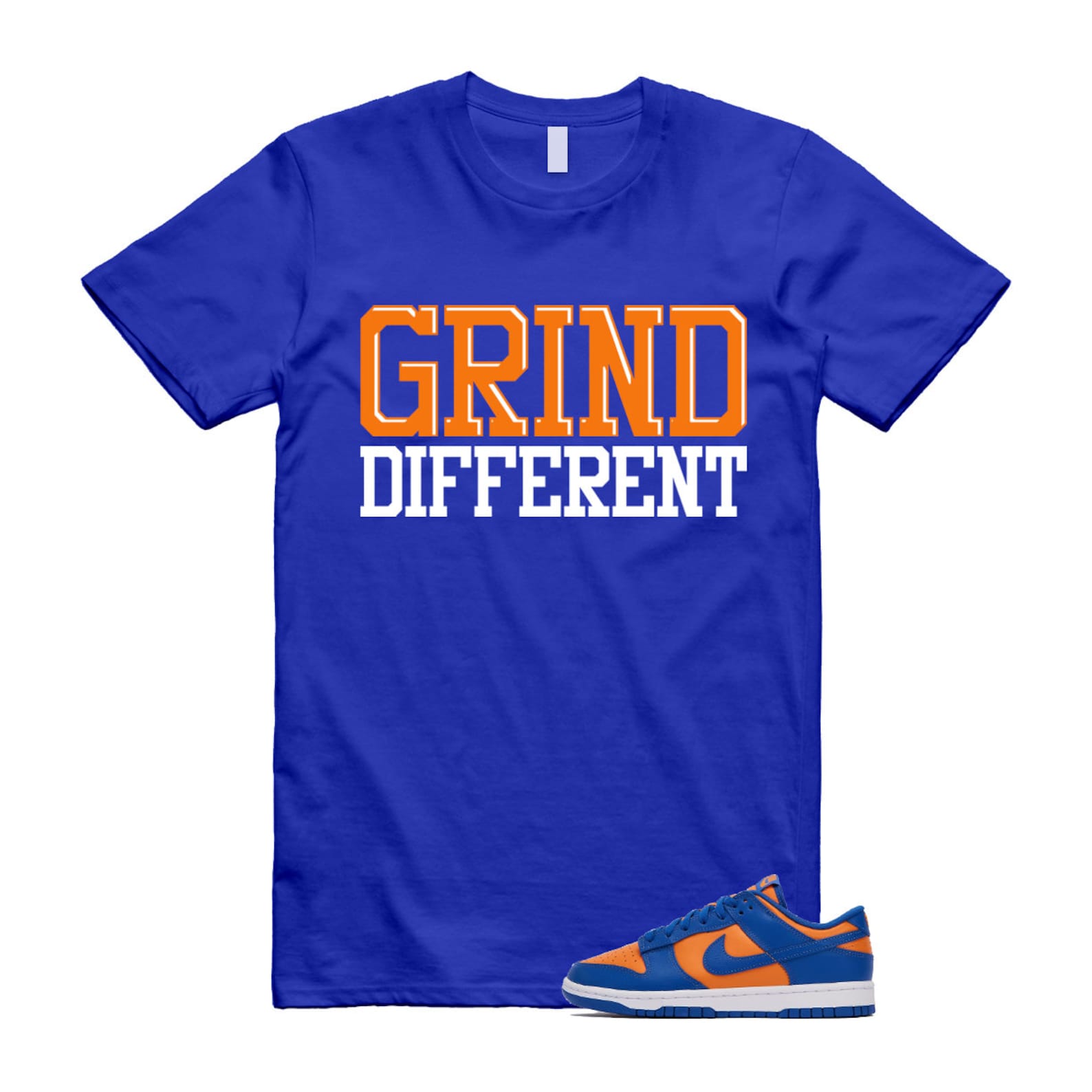 Dunk Knicks Team Royal Blue Orange Low Bright Ceramic T Shirt Match GRD ,DV0833-800 T-Shirt, Sneaker Match Tee