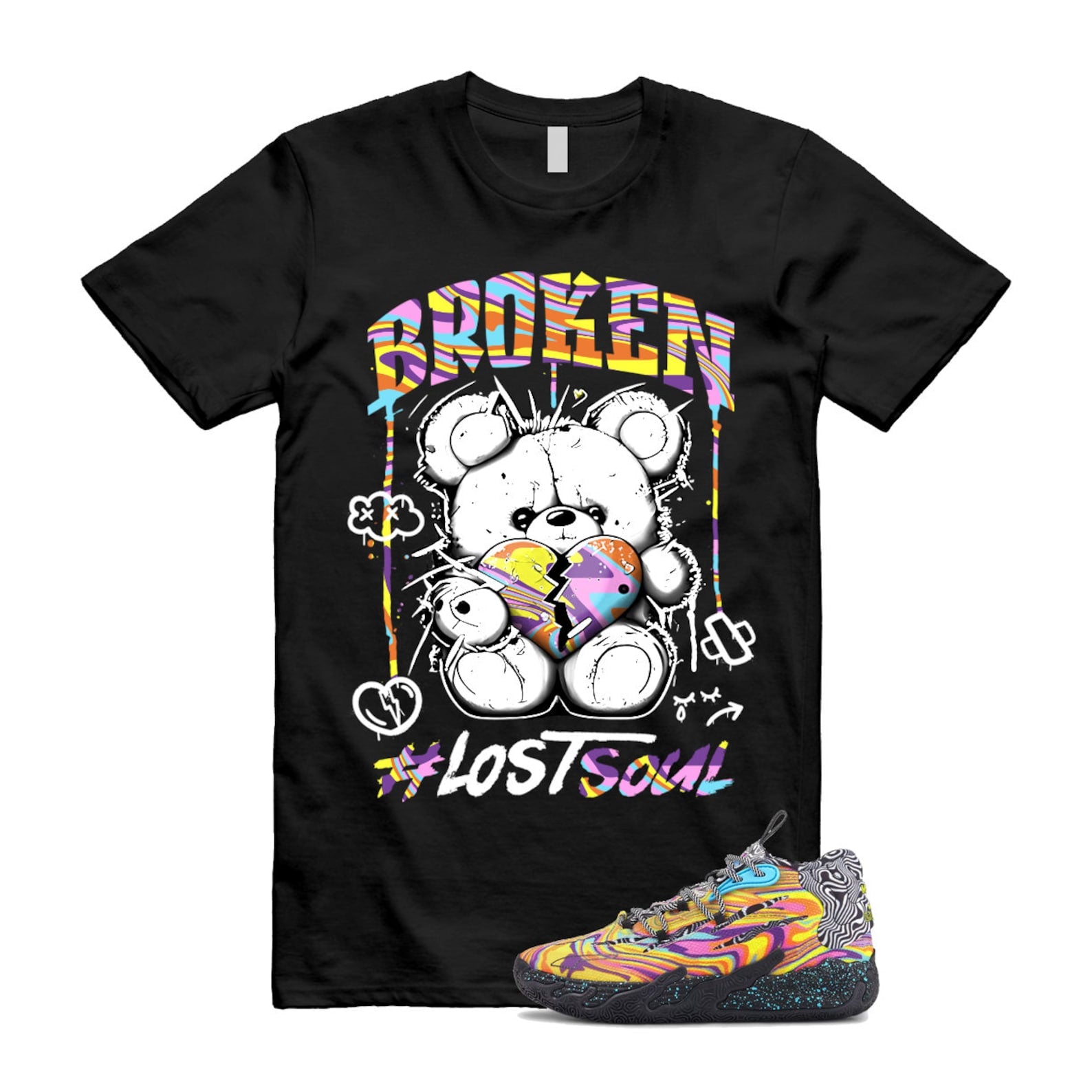Dexter LaMelo Ball MB.03 Lab Poison Pink Fluro Orange Pes T Shirt Match BRLS ,379330-01 T-Shirt, Sneaker Match Tee