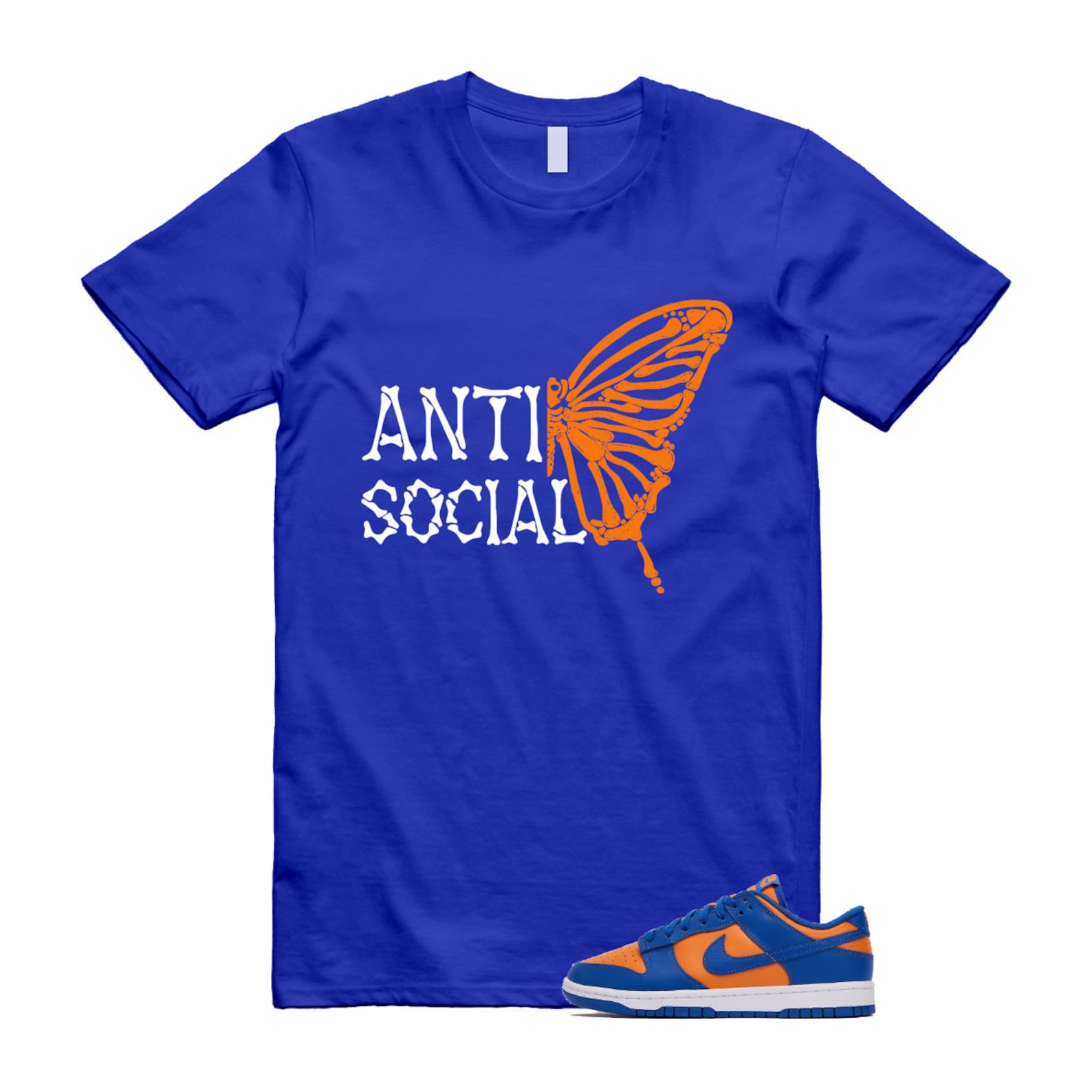 Dunk Knicks Team Royal Blue Orange Low Bright Ceramic T Shirt Match ASB ,DV0833-800 T-Shirt, Sneaker Match Tee