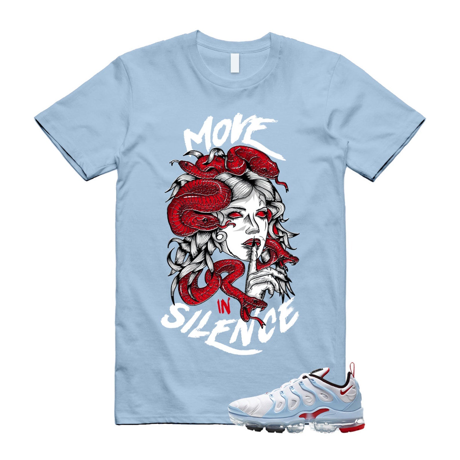 VaporMax Chicago University Red Psychic Blue White Air Plus T Shirt Match MIS ,CW6974-100 T-Shirt, Sneaker Match Tee