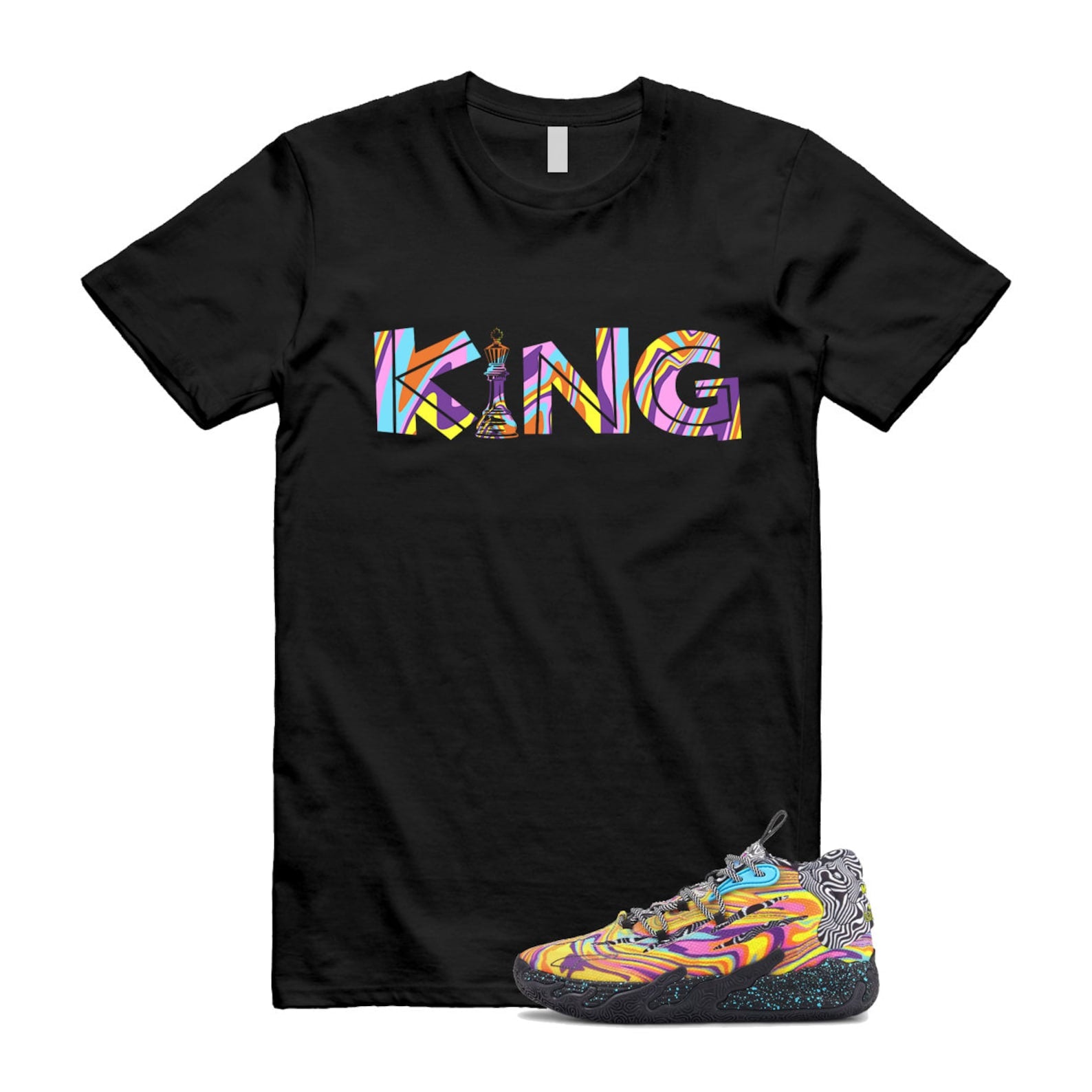 Dexter LaMelo Ball MB.03 Lab Poison Pink Fluro Orange Pes T Shirt Match KING ,379330-01 T-Shirt, Sneaker Match Tee