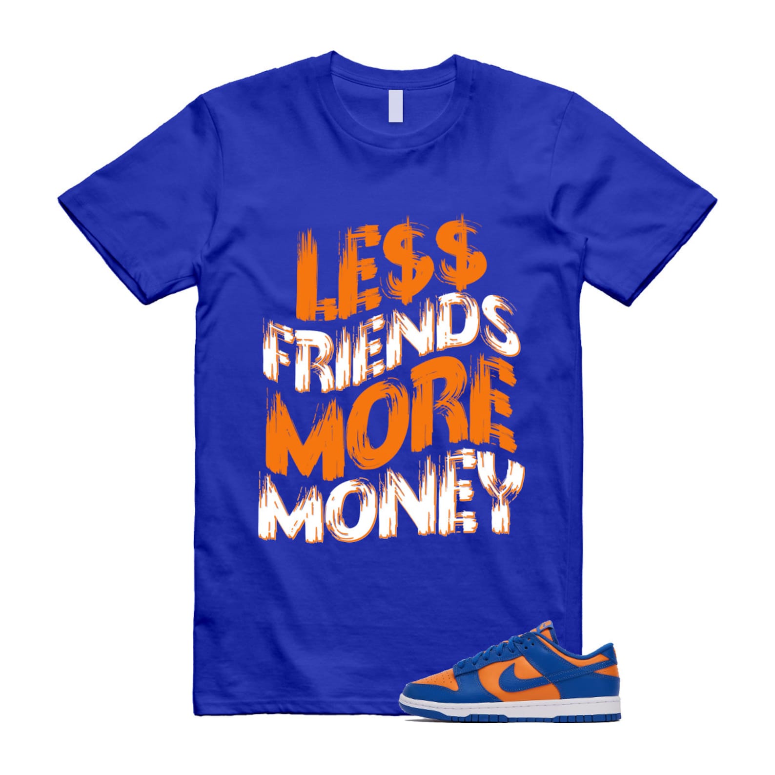 Dunk Knicks Team Royal Blue Orange Low Bright Ceramic T Shirt Match LF ,DV0833-800 T-Shirt, Sneaker Match Tee