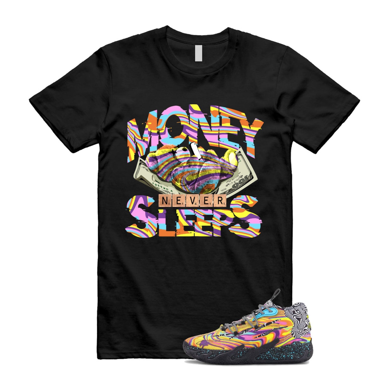 Dexter LaMelo Ball MB.03 Lab Poison Pink Fluro Orange Pes T Shirt Match MNS ,379330-01 T-Shirt, Sneaker Match Tee