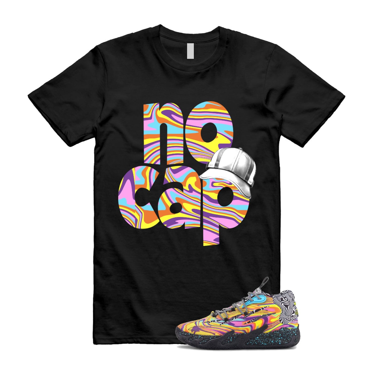 Dexter LaMelo Ball MB.03 Lab Poison Pink Fluro Orange Pes T Shirt Match NO CAP ,379330-01 T-Shirt, Sneaker Match Tee