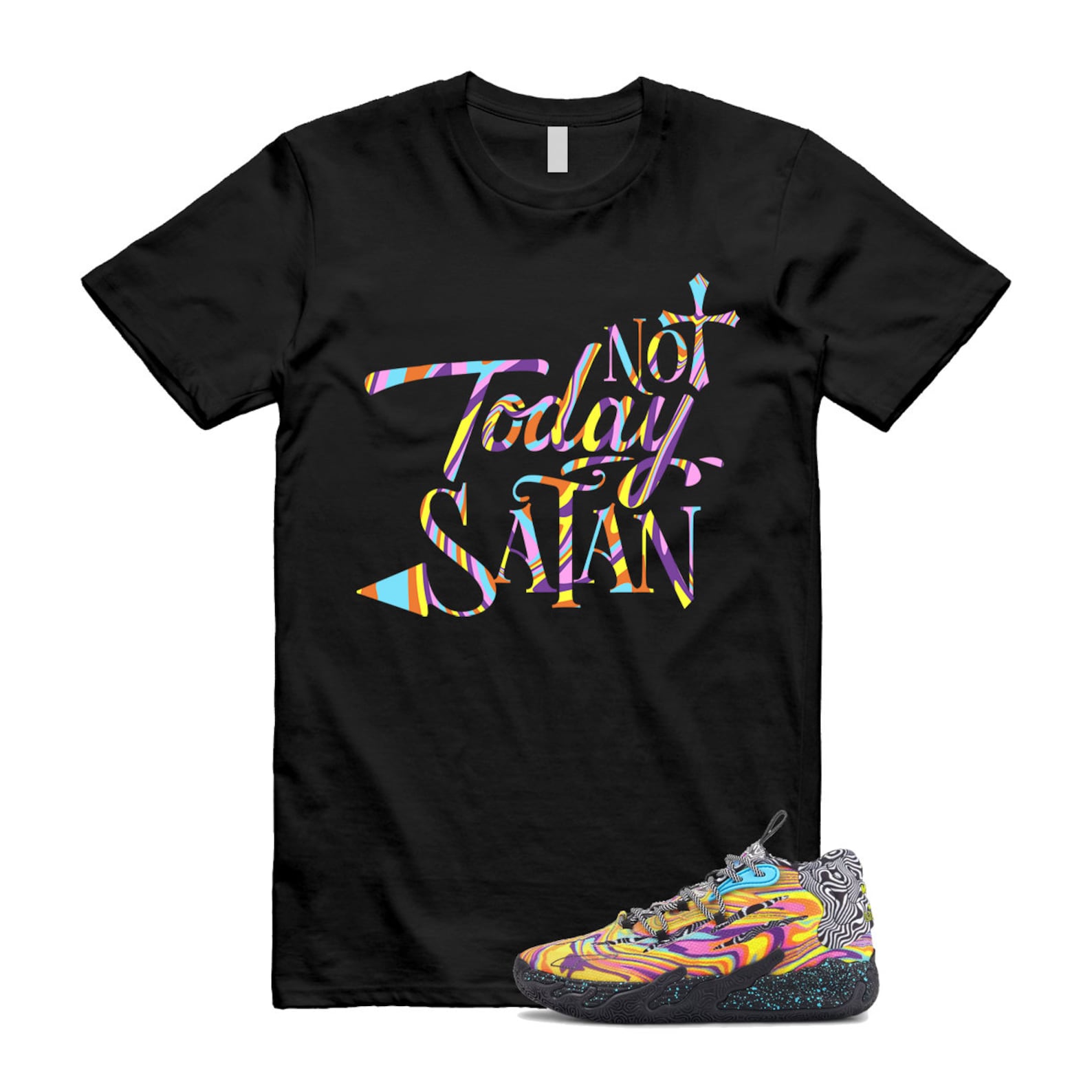 Dexter LaMelo Ball MB.03 Lab Poison Pink Fluro Orange Pes T Shirt Match SATAN ,379330-01 T-Shirt, Sneaker Match Tee