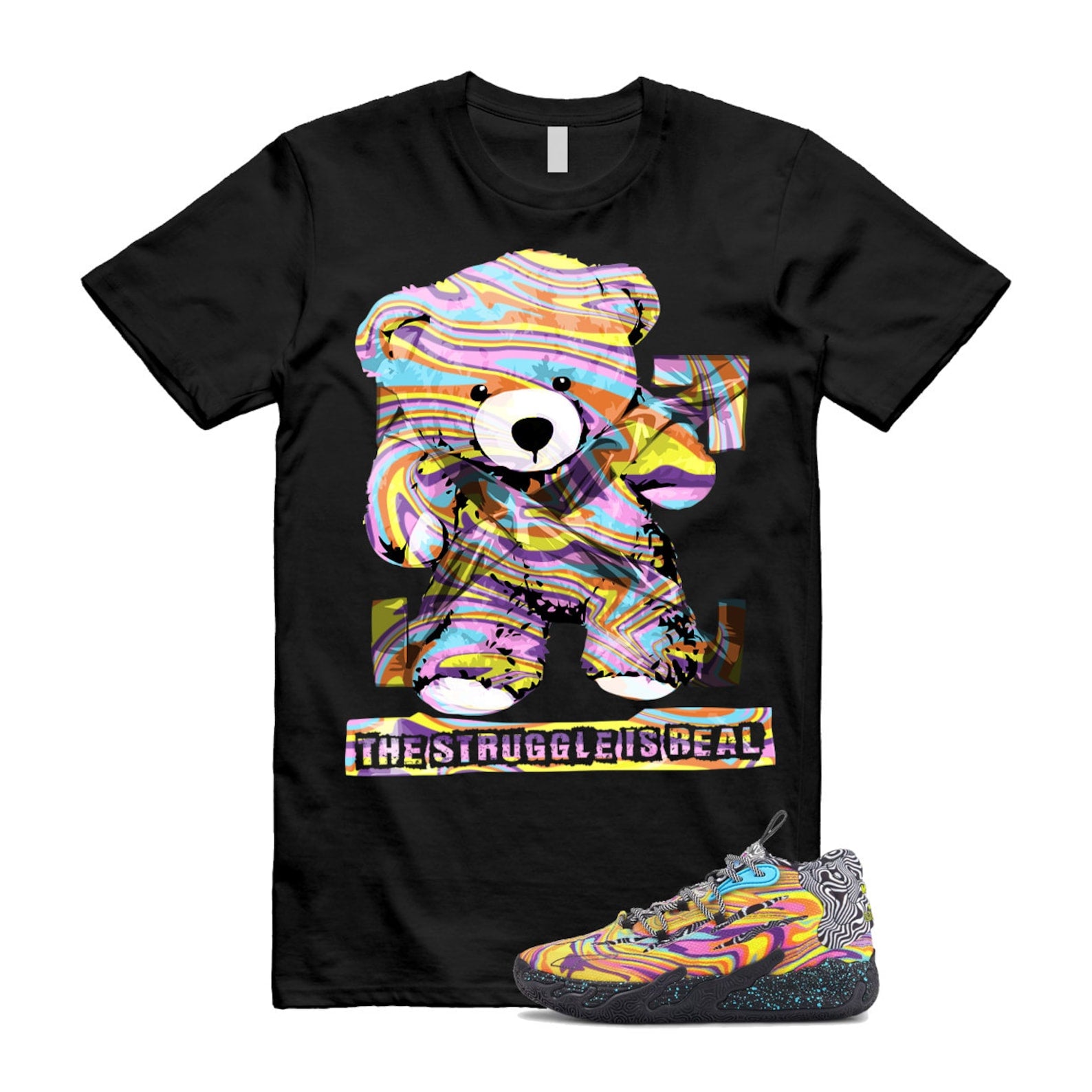 Dexter LaMelo Ball MB.03 Lab Poison Pink Fluro Orange Pes T Shirt Match STRUG ,379330-01 T-Shirt, Sneaker Match Tee