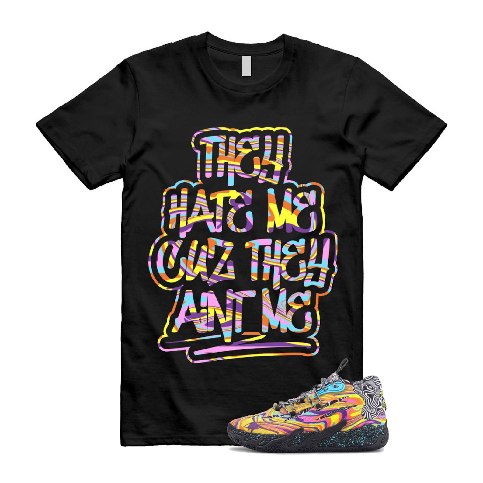 Dexter LaMelo Ball MB.03 Lab Poison Pink Fluro Orange Pes T Shirt Match AINT ME ,379330-01 T-Shirt, Sneaker Match Tee