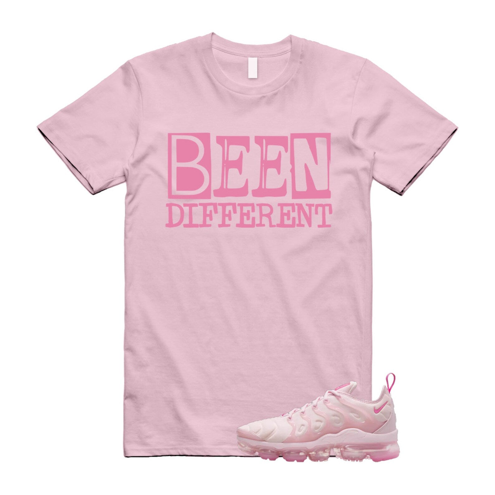 VaporMax Pink Foam Playful Air Plus T Shirt Match BEEN , FZ3614-686 T-Shirt, Sneaker Match Tee