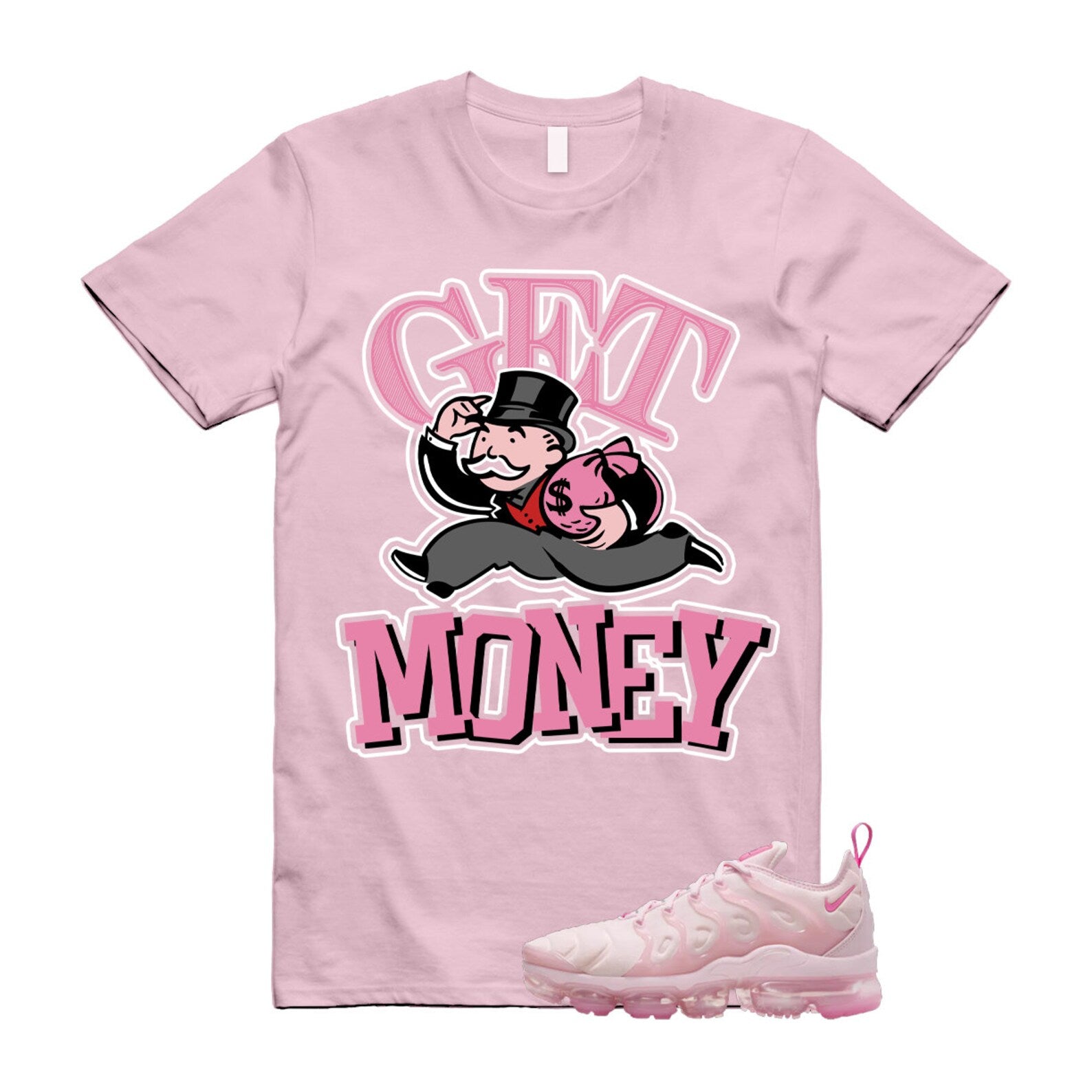 VaporMax Pink Foam Playful Air Plus T Shirt Match GM , FZ3614-686 T-Shirt, Sneaker Match Tee
