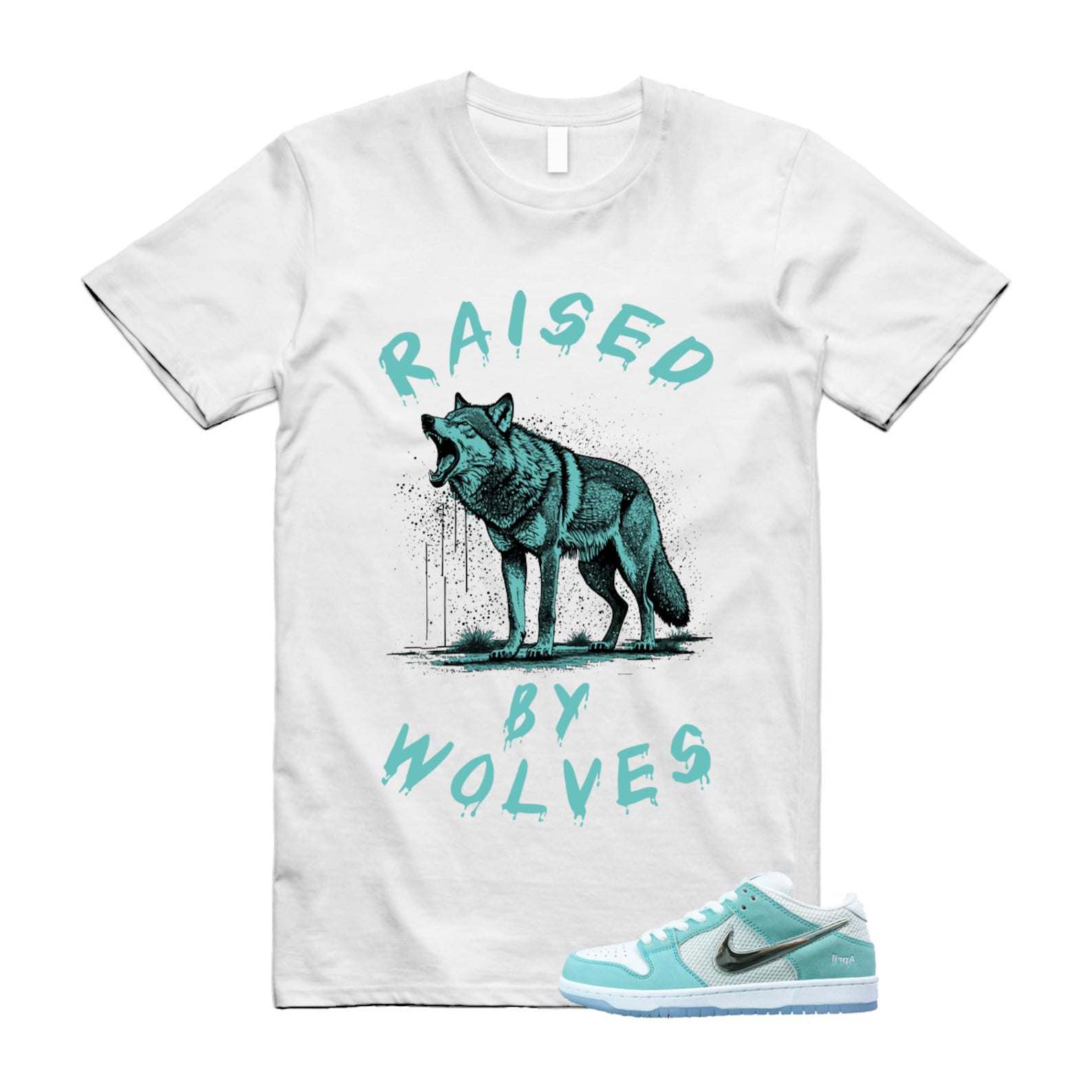 Dunk April Skateboards SB Turbo Green Metallic Silver T Shirt Match RBW ,FD2562-400 T-Shirt, Sneaker Match Tee