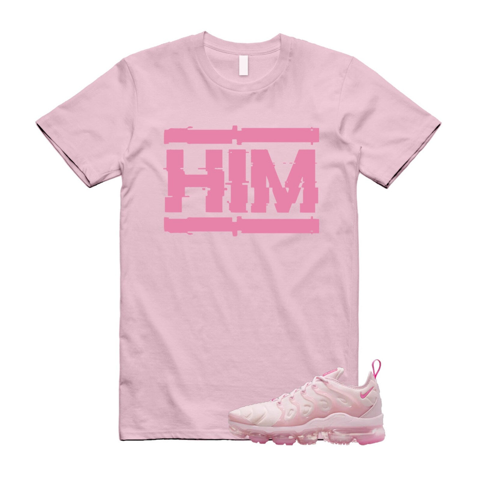 VaporMax Pink Foam Playful Air Plus T Shirt Match HIM , FZ3614-686 T-Shirt, Sneaker Match Tee