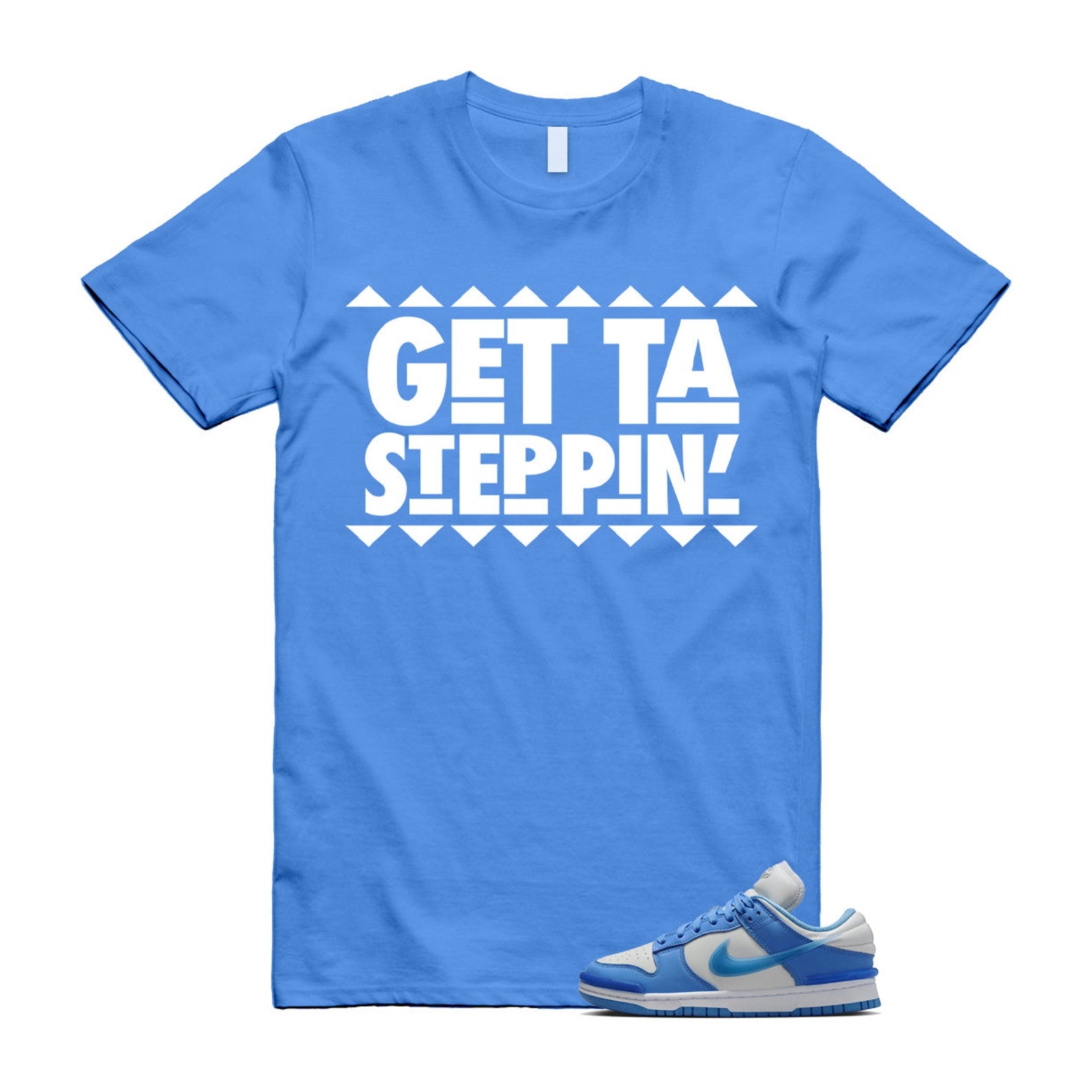 Dunk Twist University Blue UNC Photon Dust White Low T Shirt Match GET , DZ2794-002 T-Shirt, Sneaker Match Tee