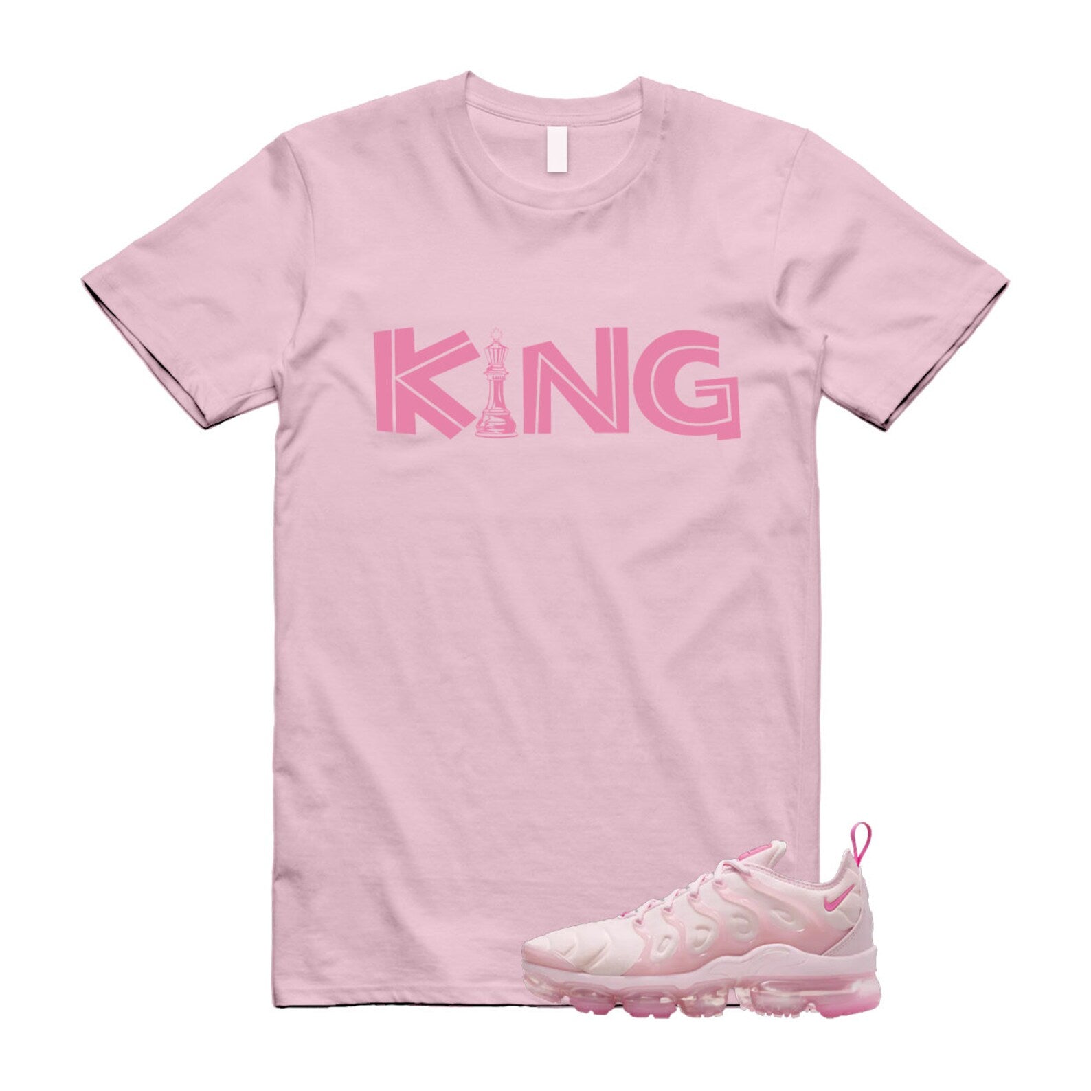VaporMax Pink Foam Playful Air Plus T Shirt Match KING , FZ3614-686 T-Shirt, Sneaker Match Tee