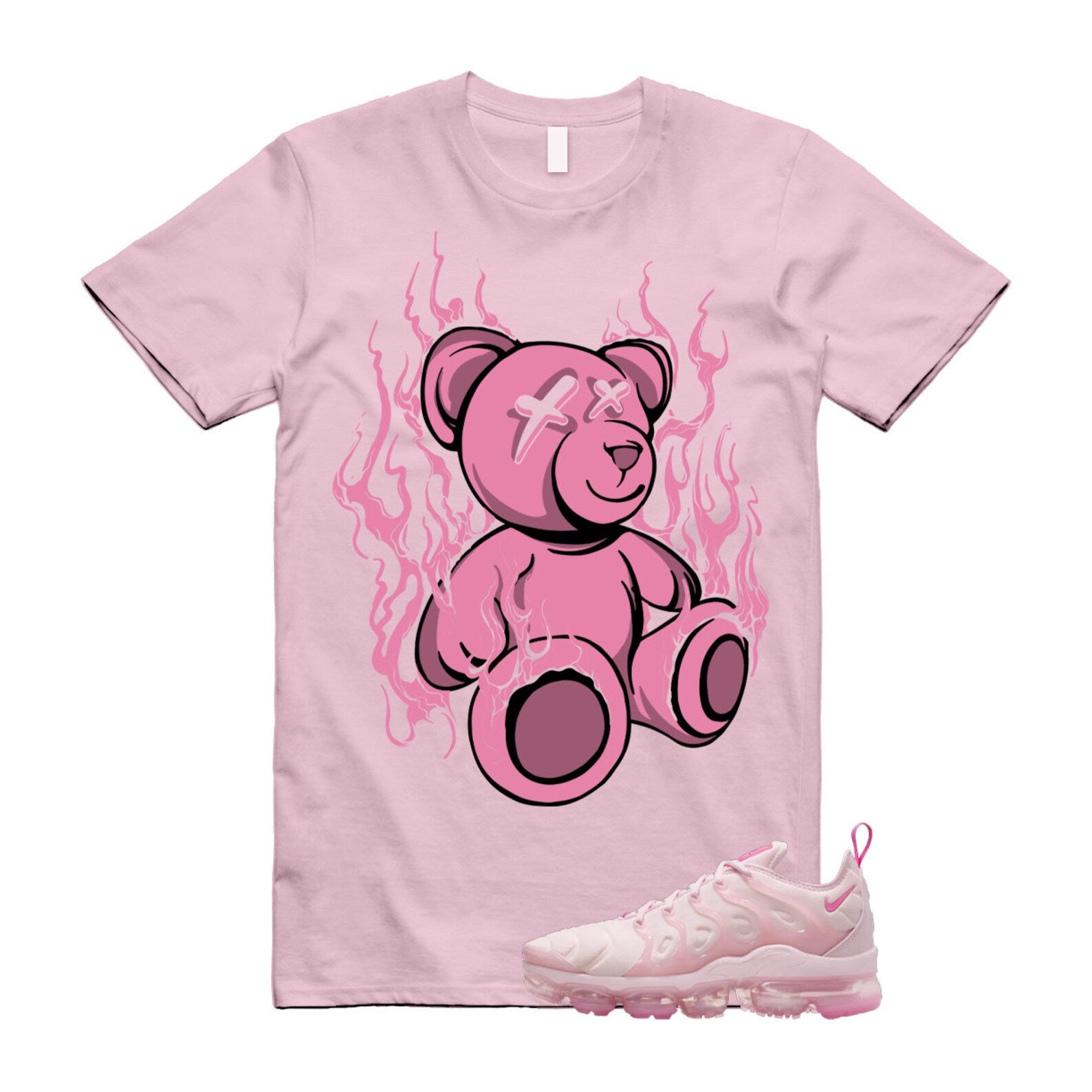 VaporMax Pink Foam Playful Air Plus T Shirt Match LIT , FZ3614-686 T-Shirt, Sneaker Match Tee