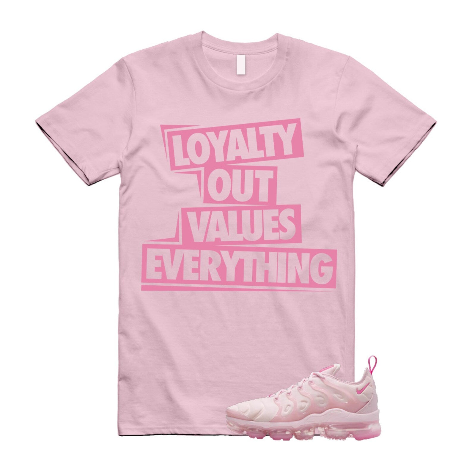 VaporMax Pink Foam Playful Air Plus T Shirt Match LOVE , FZ3614-686 T-Shirt, Sneaker Match Tee
