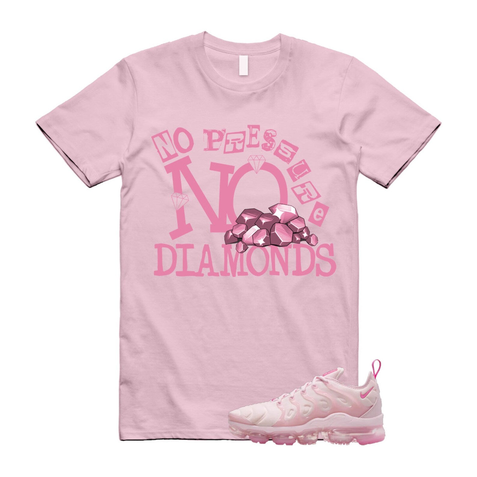VaporMax Pink Foam Playful Air Plus T Shirt Match DIAMOND , FZ3614-686 T-Shirt, Sneaker Match Tee