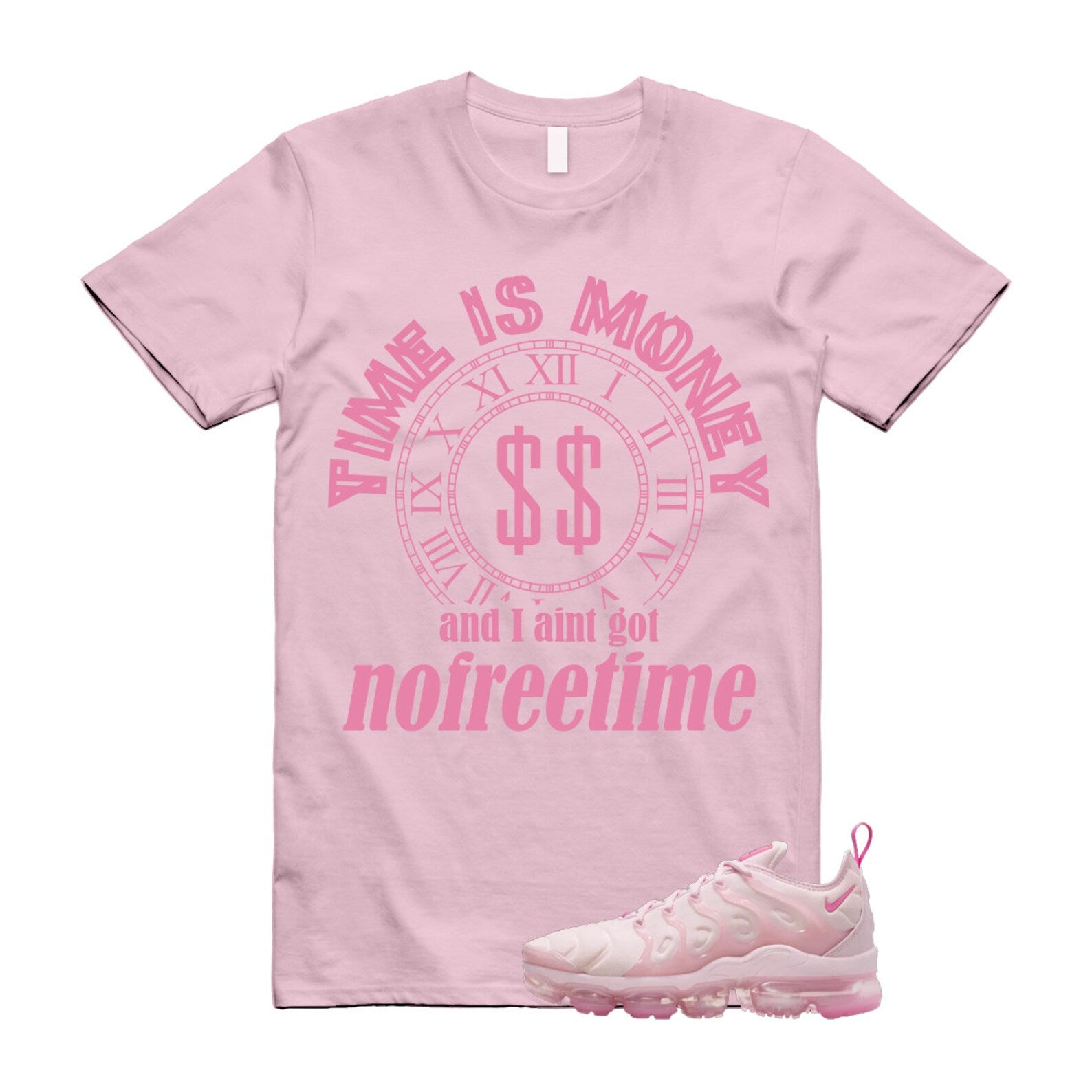 VaporMax Pink Foam Playful Air Plus T Shirt Match FREE TIME , FZ3614-686 T-Shirt, Sneaker Match Tee