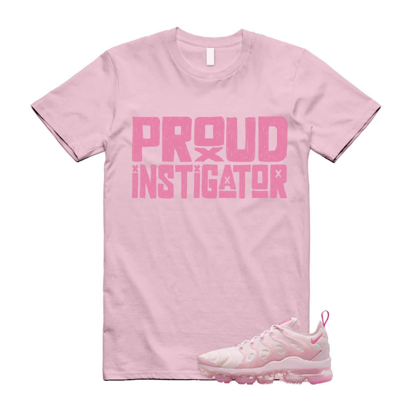 VaporMax Pink Foam Playful Air Plus T Shirt Match PROUD , FZ3614-686 T-Shirt, Sneaker Match Tee