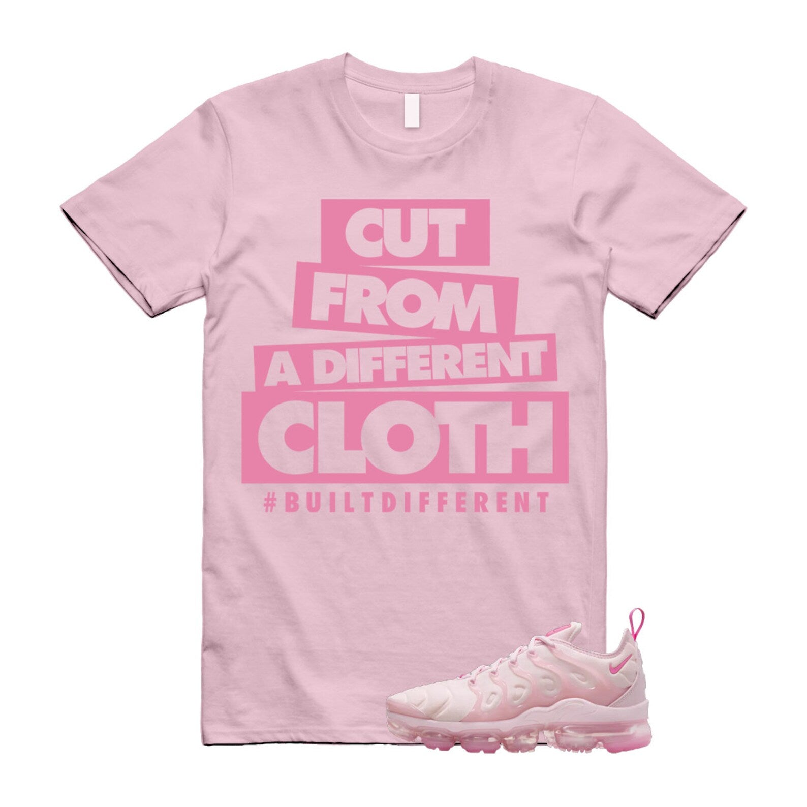 VaporMax Pink Foam Playful Air Plus T Shirt Match CLOTH , FZ3614-686 T-Shirt, Sneaker Match Tee