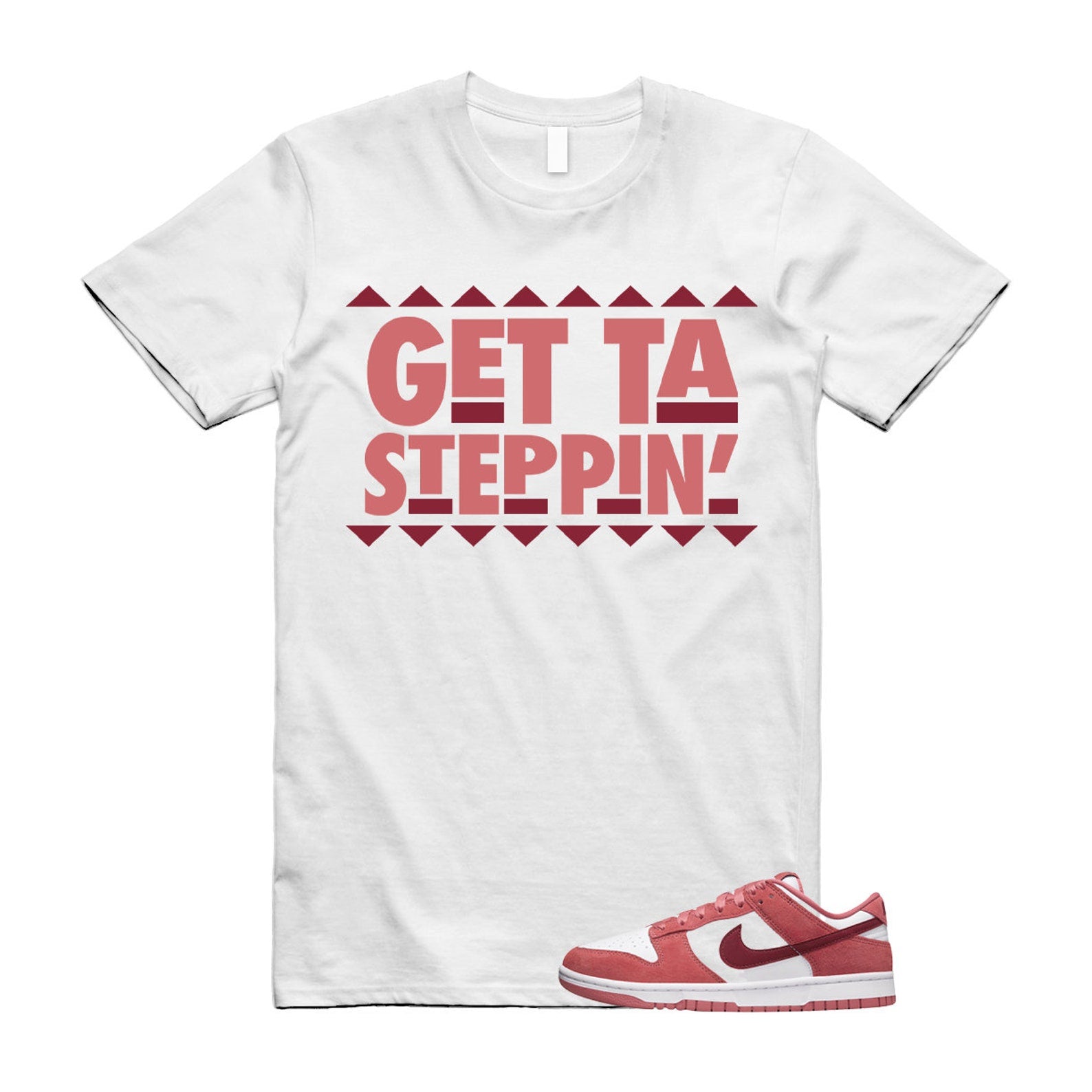 Dunk Valentine's Day Low Team Red Adobe Dragon White T Shirt Match GET ,FQ7056-100 T-Shirt, Sneaker Match Tee