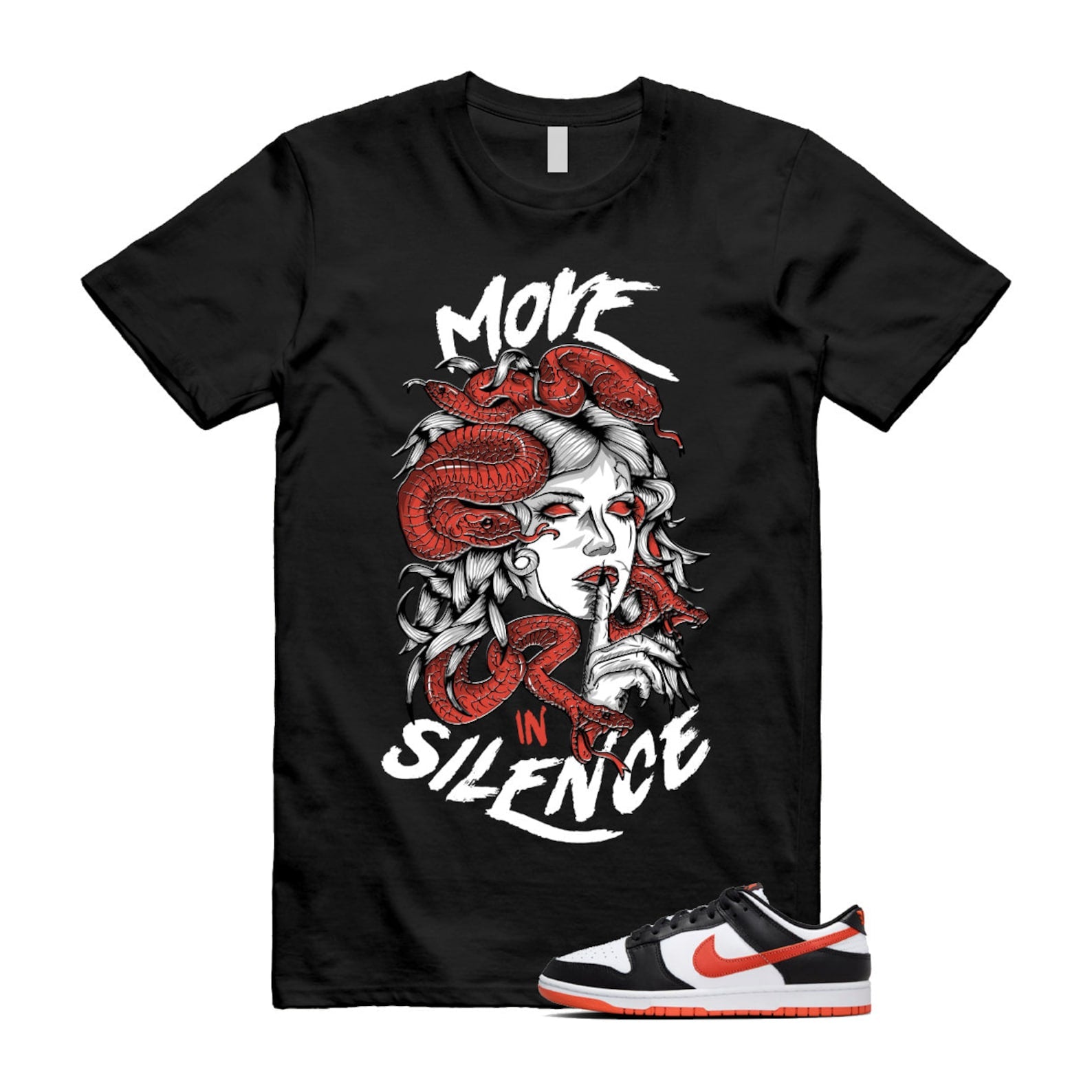 Dunk Dragon Red Black White Low Retro T Shirt Match MIS , DV0833-108 T-Shirt, Sneaker Match Tee