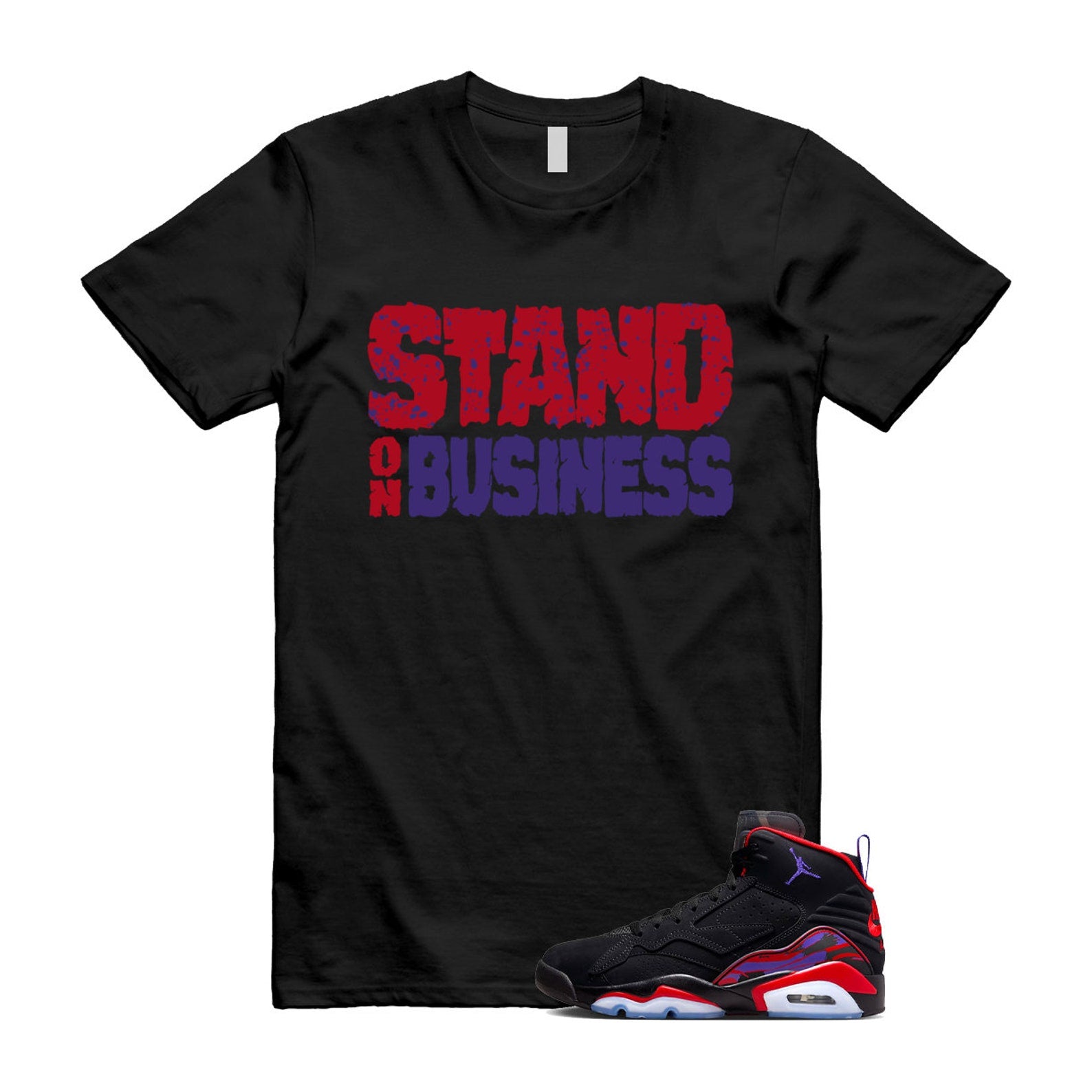 MVP Raptors Black Dark Concord University Red Anthracite T Shirt Match Stand On Business  ,DZ5577-006 T-Shirt, Sneaker Match Tee