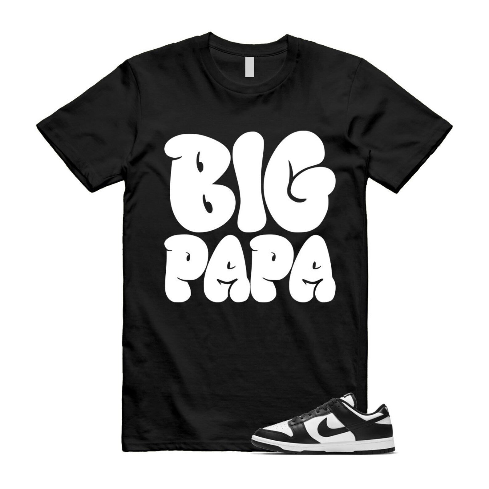 Dunk Panda White Black Low Retro Classic Traditional T Shirt Match PAPA , DD1503-101 T-Shirt, Sneaker Match Tee