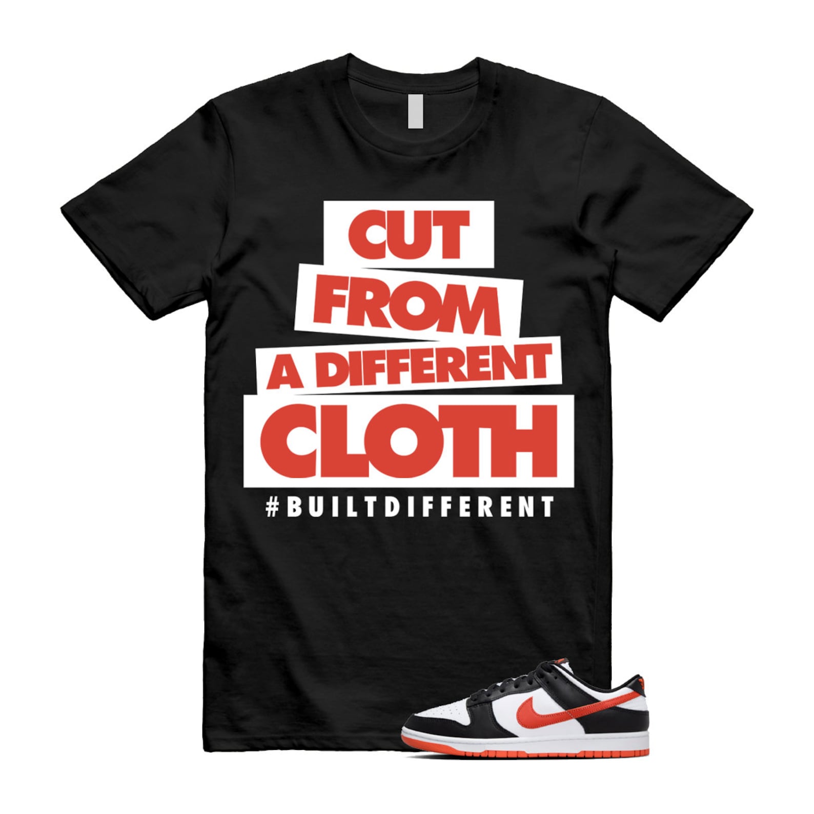 Dunk Dragon Red Black White Low Retro T Shirt Match CLOTH , DV0833-108 T-Shirt, Sneaker Match Tee