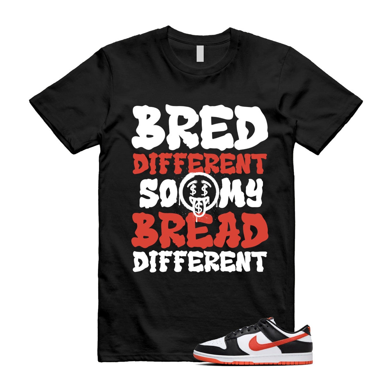 Dunk Dragon Red Black White Low Retro T Shirt Match BDBD , DV0833-108 T-Shirt, Sneaker Match Tee
