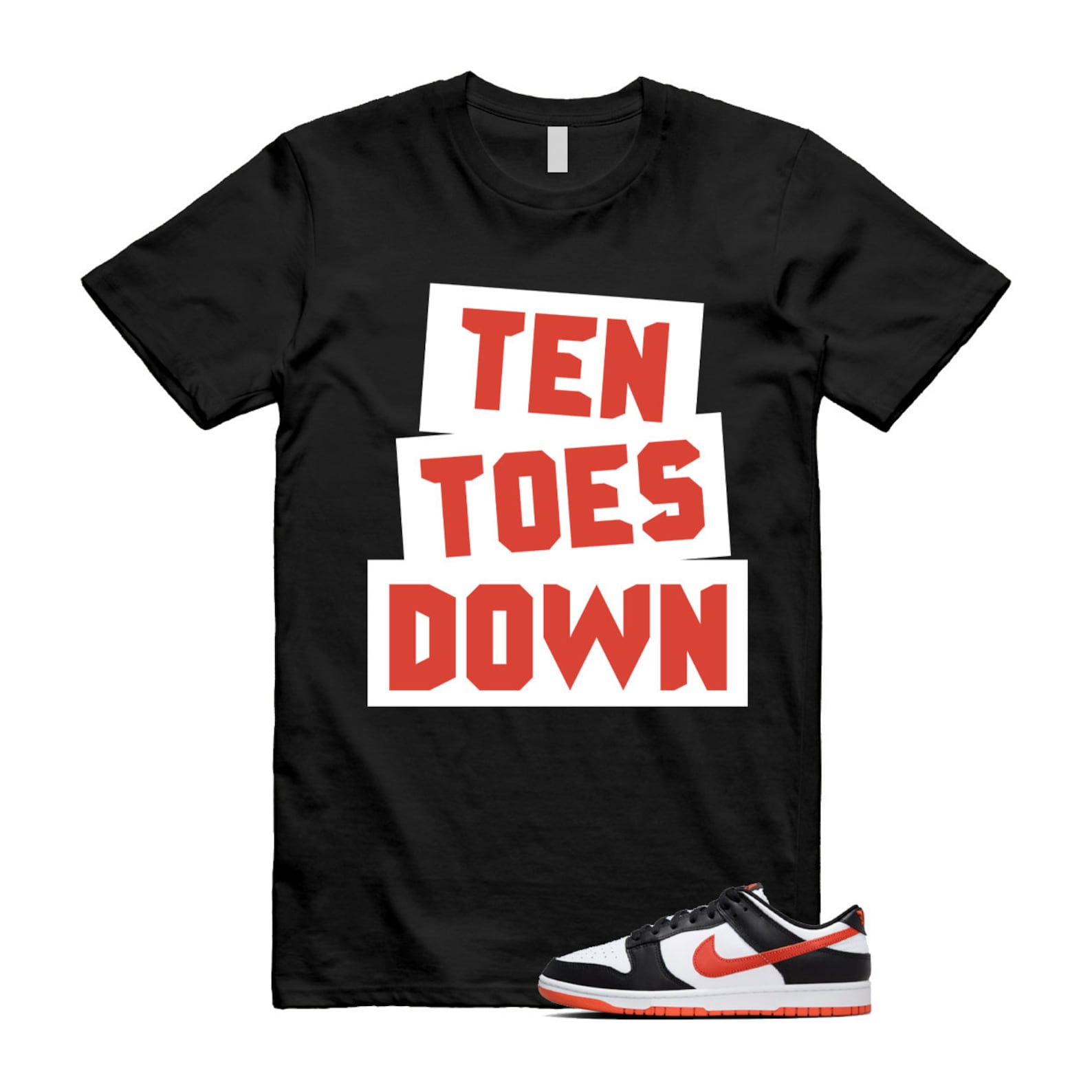 Dunk Dragon Red Black White Low Retro T Shirt Match TTD , DV0833-108 T-Shirt, Sneaker Match Tee