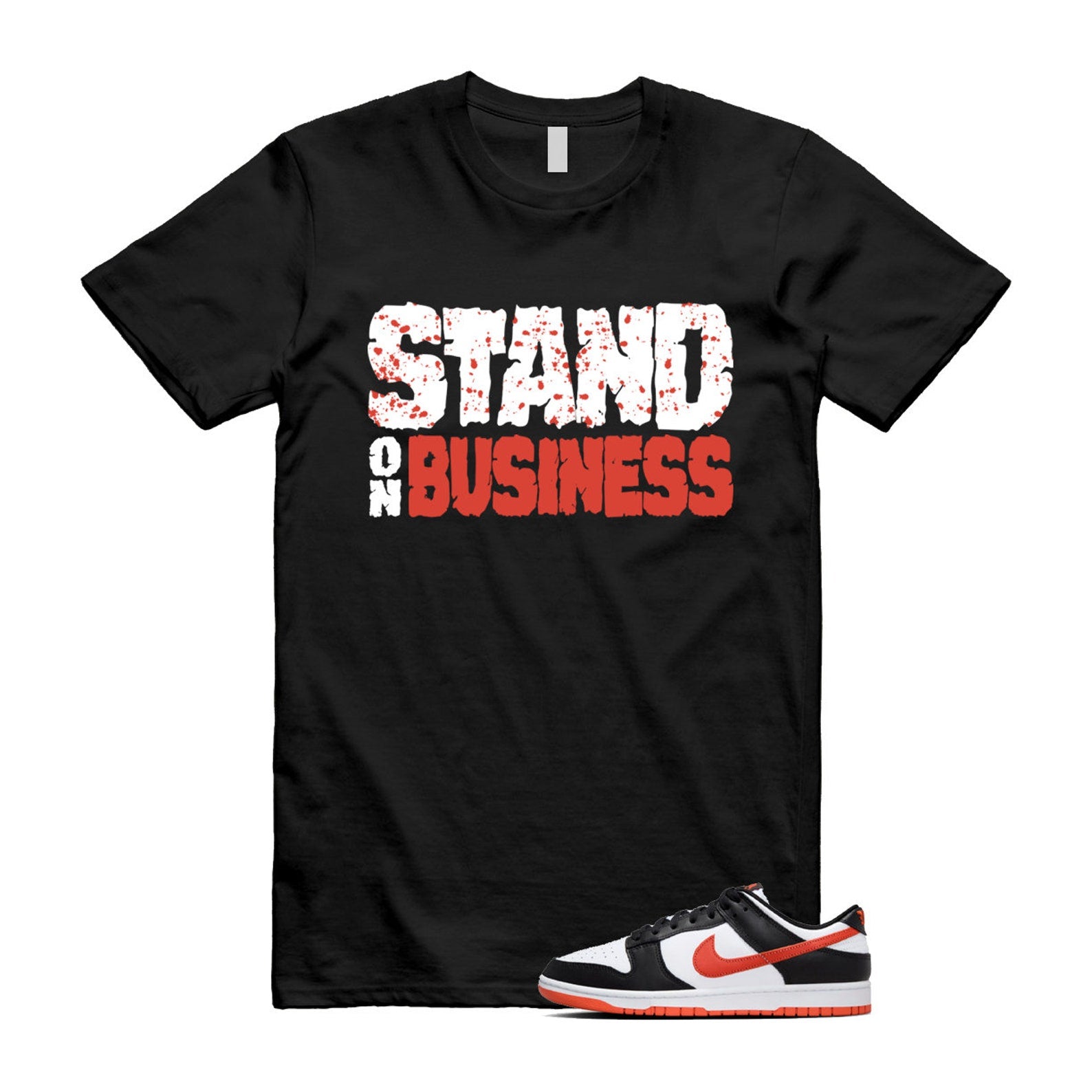Dunk Dragon Red Black White Low Retro T Shirt Match Stand On Business , DV0833-108 T-Shirt, Sneaker Match Tee